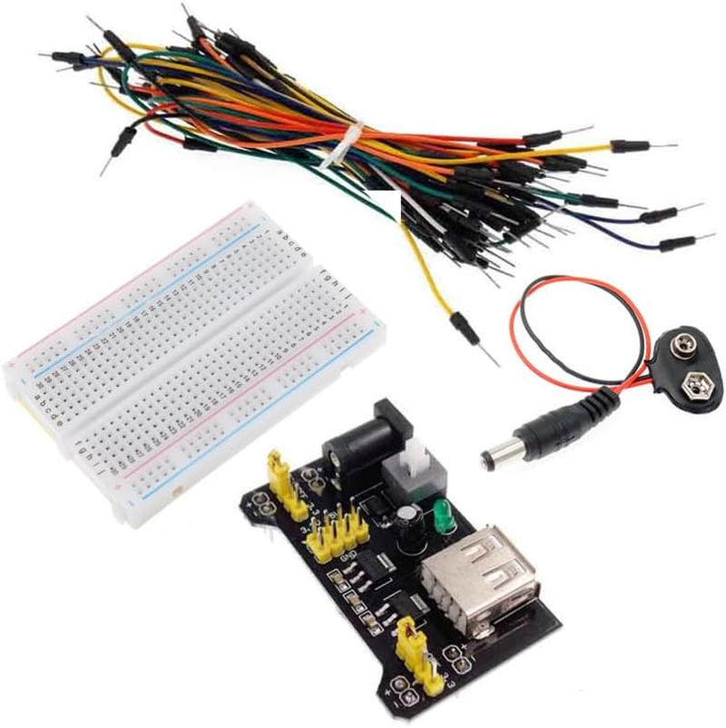 3.3V 5V Breadboard Power Module 65 Jumper Wires 400 Points Prototype Bread Board image number 1