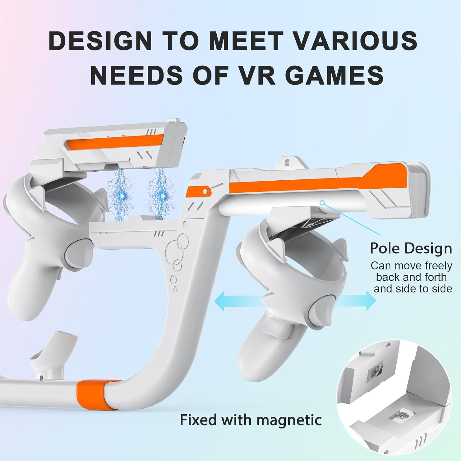 VR Controllers Holding Game Accessories for Quest 2, All-In-One Attachments Mount Compatible with Quest 2 Touch Controllers image number 6