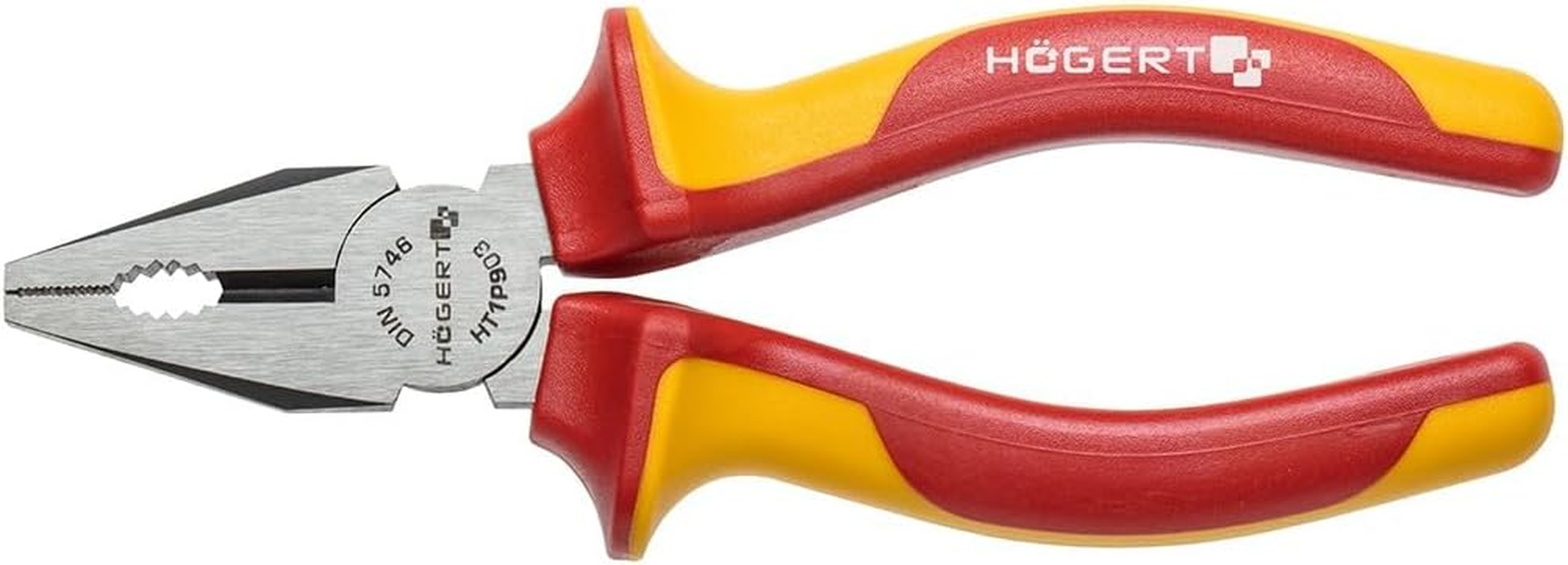 H&ouml;gert Technik - Combination Pliers 1000 V 160 Mm - VDE Tested Universal Pliers - Made of Chrome Vanadium HRC 55-60 image number 1