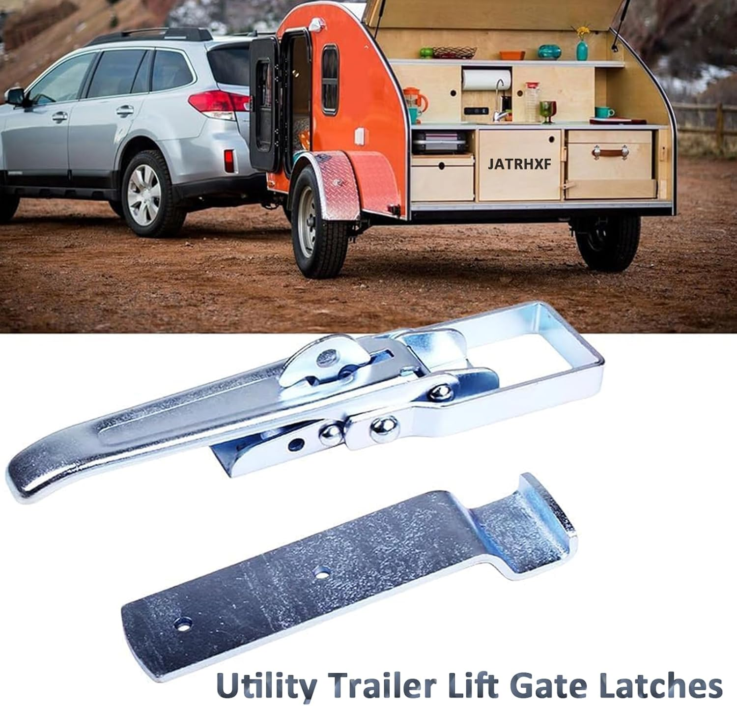 1 Pcs Trailer Gate Latch Handle Parts, RV Trailer Lift Gate Latches, Utility Trailer Tailgate Latch Replacement Accessories for RV Camper Caravan image number 1