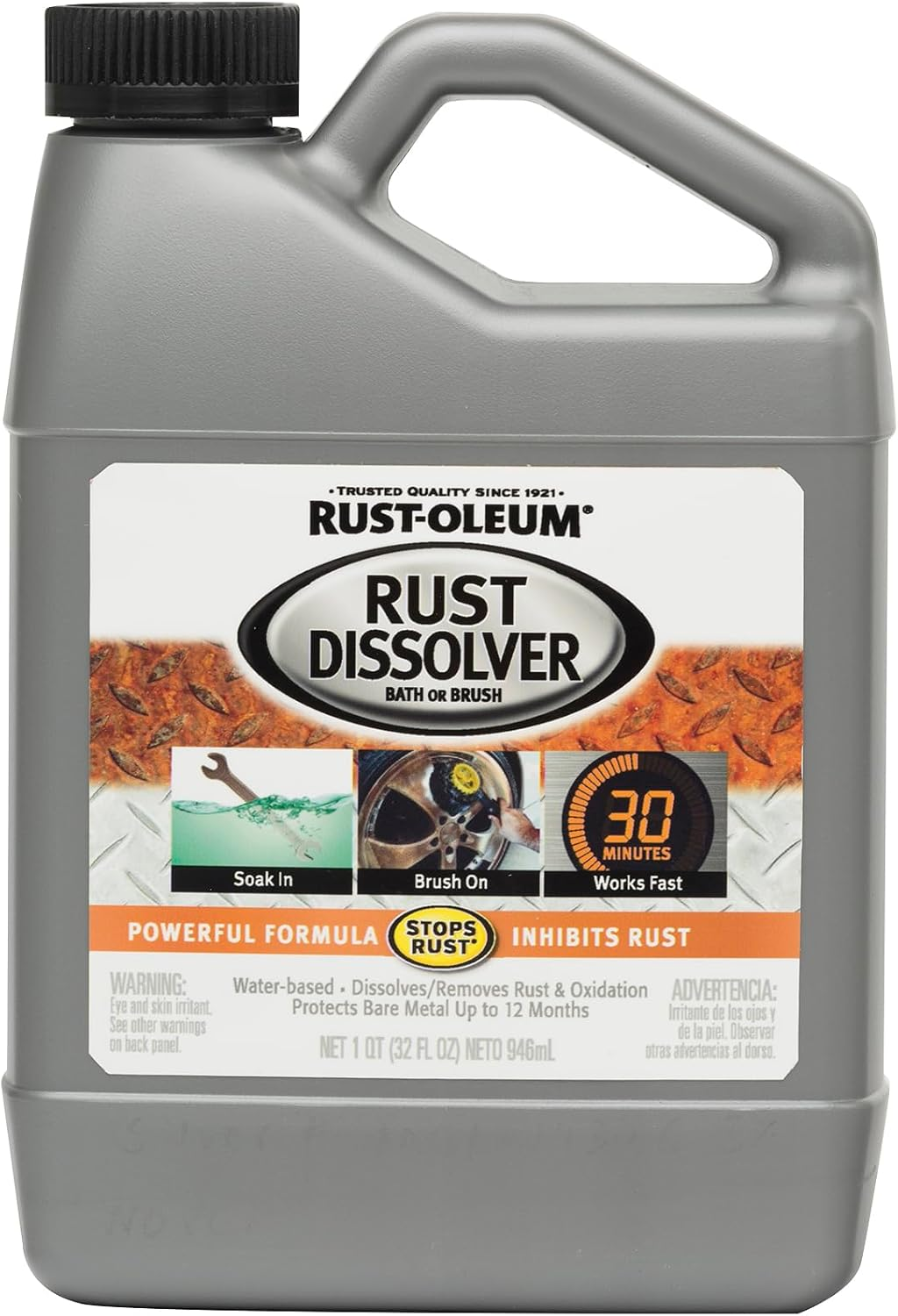 Rust-Oleum Automotive Rust Dissolver 946 Ml | Removes Rust & Corrosion from Metal Surfaces, Prepares for Painting & Restoration image number 3