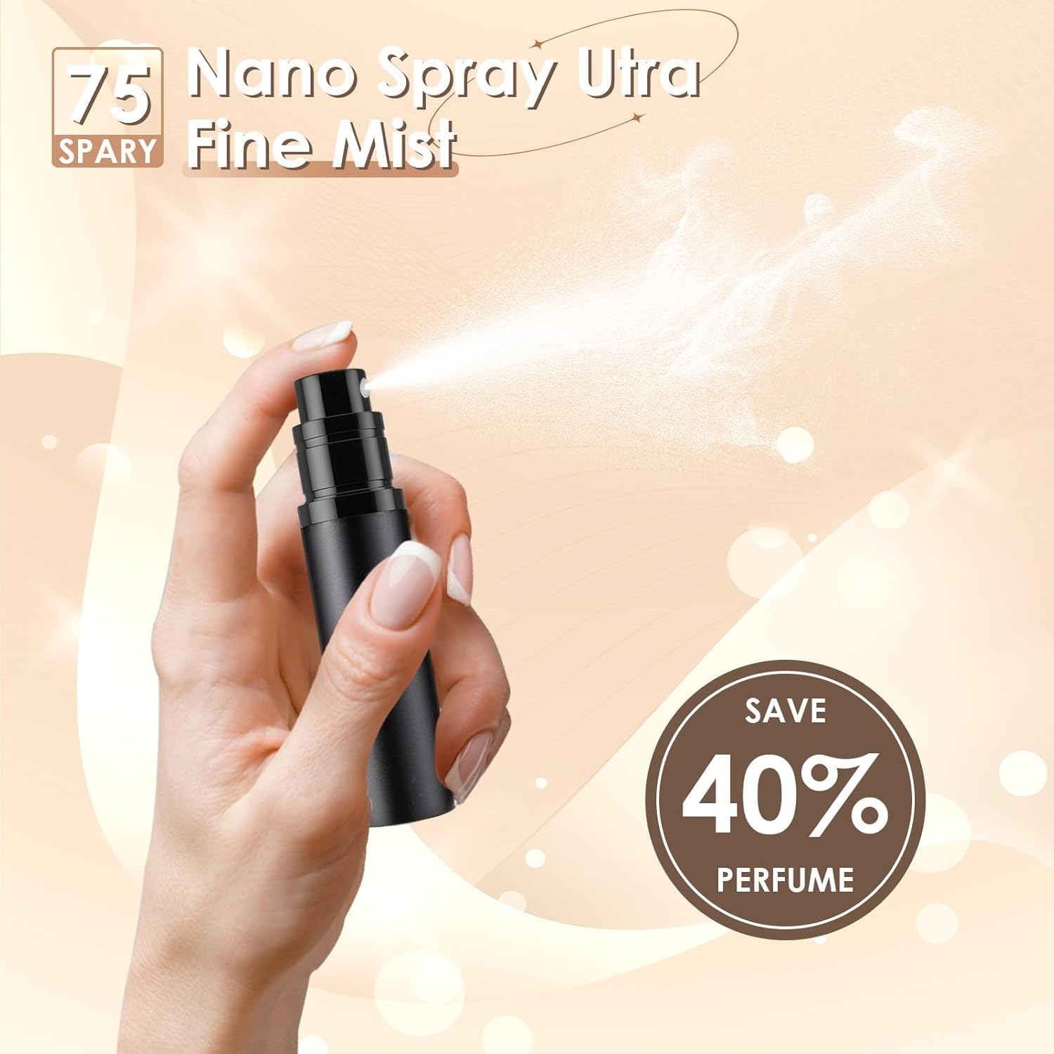 JOOMOKO Perfume Atomiser, 5Ml Perfume Travel Bottle, Refillable Perfume Bottle Portable Perfume Spray Bottle Perfume Dispenser Perfume Refill Bottle for Travel Accessories Women Men（Black＆Silver） - Pink image number 2