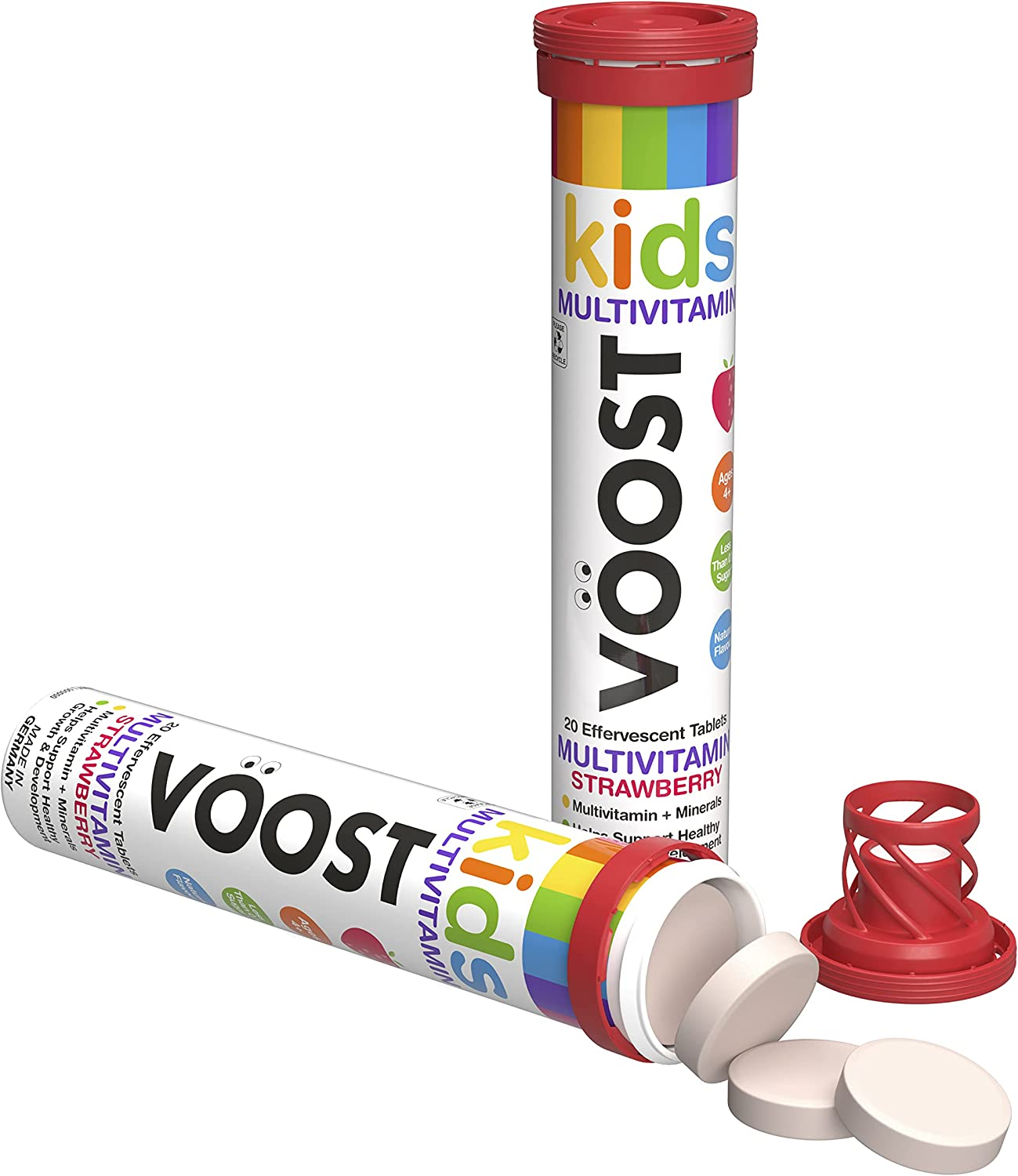 Voost Kids Multivitamin Strawberry 20 Effevescent Tablets image number 2