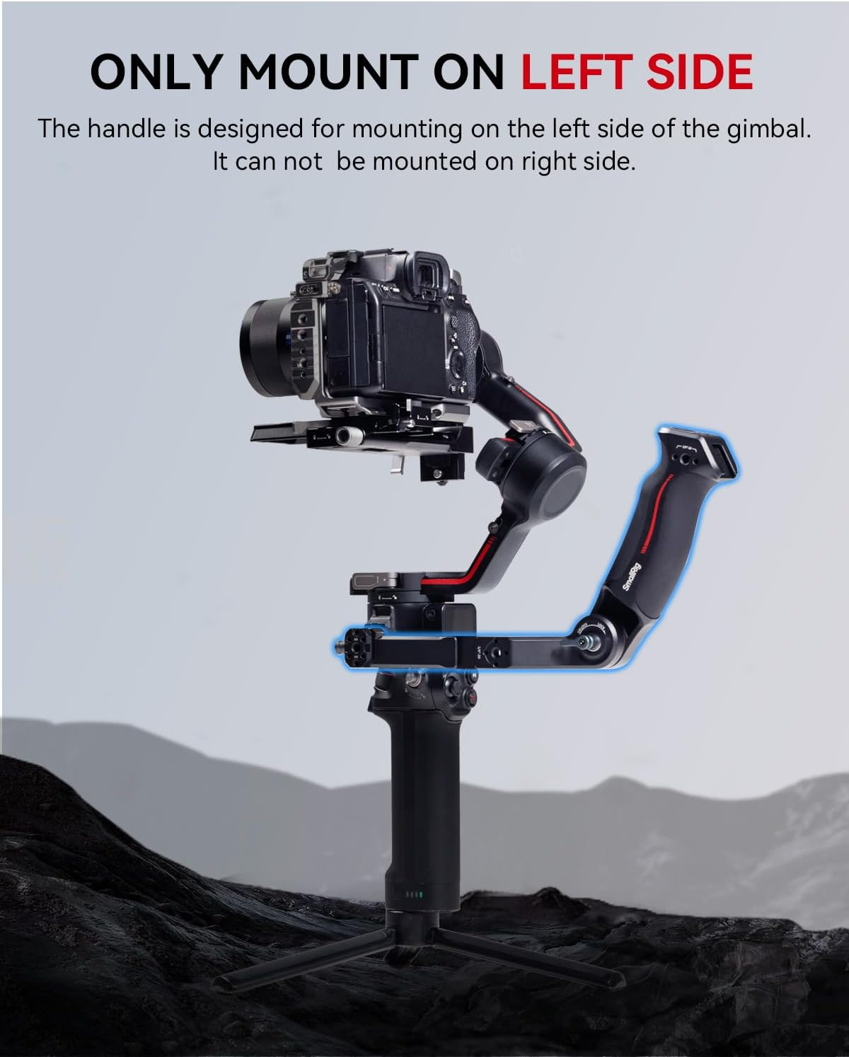 Smallrig Adjustable Sling Handgrip Gimbal Sling Handle for DJI RS 4 Mini, RS 4, RS 4 Pro, RS 3 Mini, RS 3, RS 3 Pro, RS 2, RSC 2, 17.6Lb Load, Ergonomic Grip for Low Angle Shots, W/Qd Socket image number 6
