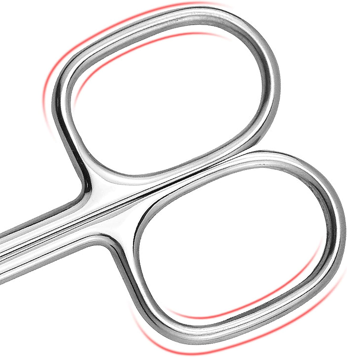 Cuticle Scissors with Curved Sharp Tip, Portable Small Scissors Professional Cuticle Cutter, Multi-Purpose Russian Manicure Cuticle Trimmer for Eyebrow, Nail, Eyelash, Beards (Silver)