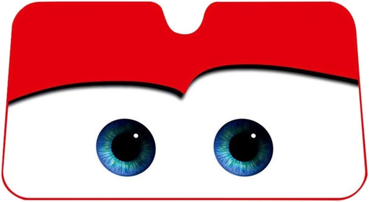 Car Colors Eyes Heated Windshield Sunshade Car Window Windscreen Cover Sun Shade Auto Sun Visor Car-Covers Car Solar Protection (Color : Grey)