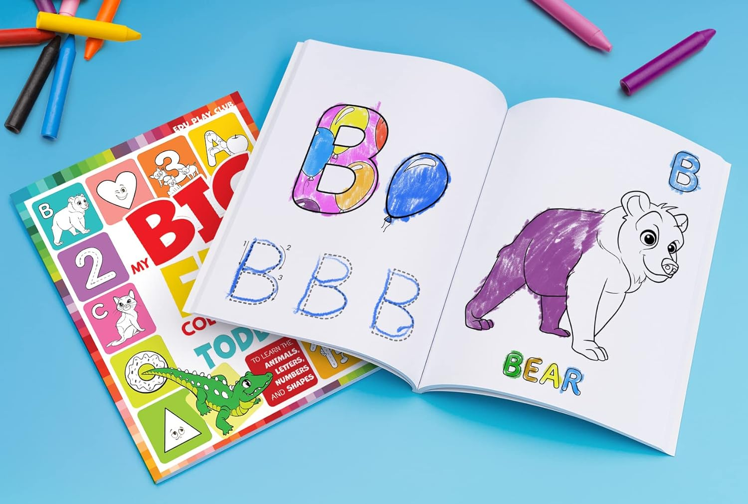 My Big Fun Coloring Book for Toddlers to Learn the Animals, Shapes, Colors, Numbers and Letters: Activity Workbook for Kids Ages 2-4 Years image number 5