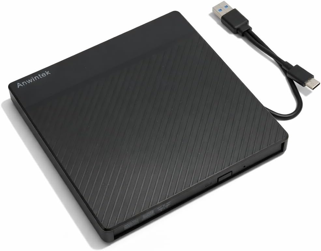 Portable External DVD Drive, 9.5Mm Thickness, Type A/Type C Interface, 5Gbps Transfer, USB3.0, Supports USB 2.0/3.0, Compatible with Xp 2003 7 8 10, OS X 10, Data Cable image number 4