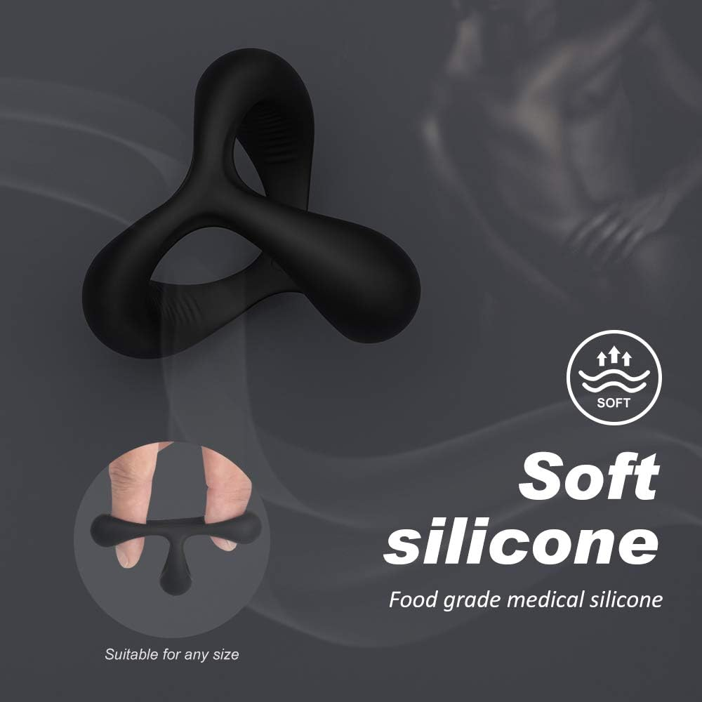 Silicone Soft Ring Set for Men Premium Training Set,Ultra Soft Medical Silicone Waterproof image number 3