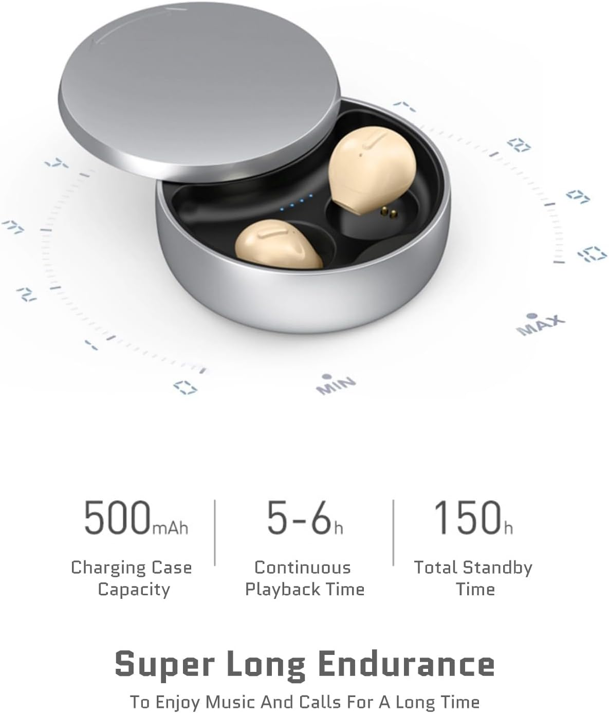 Cuifati Invisible Earbuds, Wireless, Bluetooth, Extremely Durable, Noise Cancelling, Tiny Hidden Micro Earbuds, Invisible Wireless Sleep Headphones for Sports And image number 6