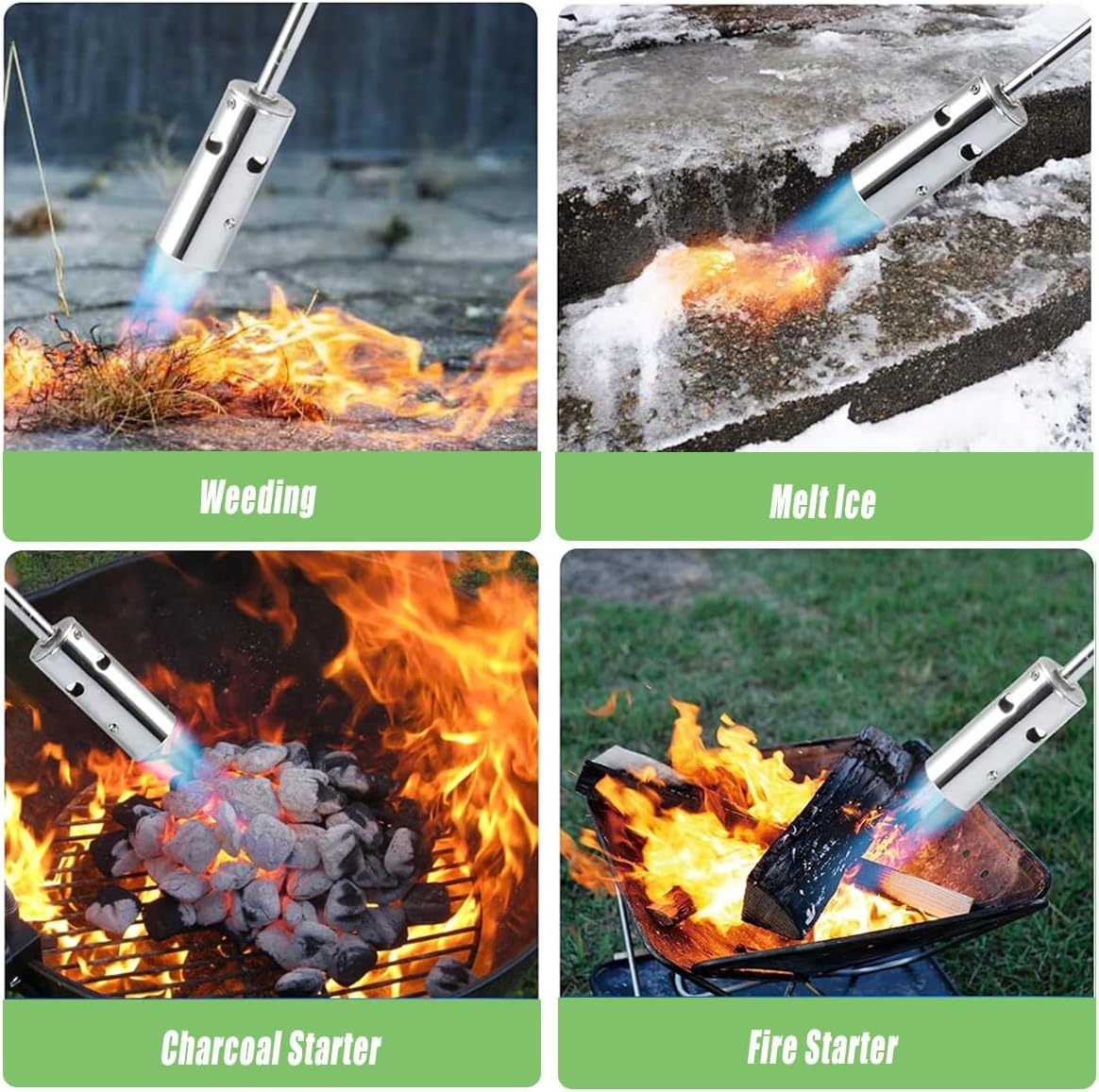 AIMALL Propane Weed Burner - Butane Gas Torch for Garden, 31.49" Wand Lighter Tool, High-Efficiency Weed and Ice Melter