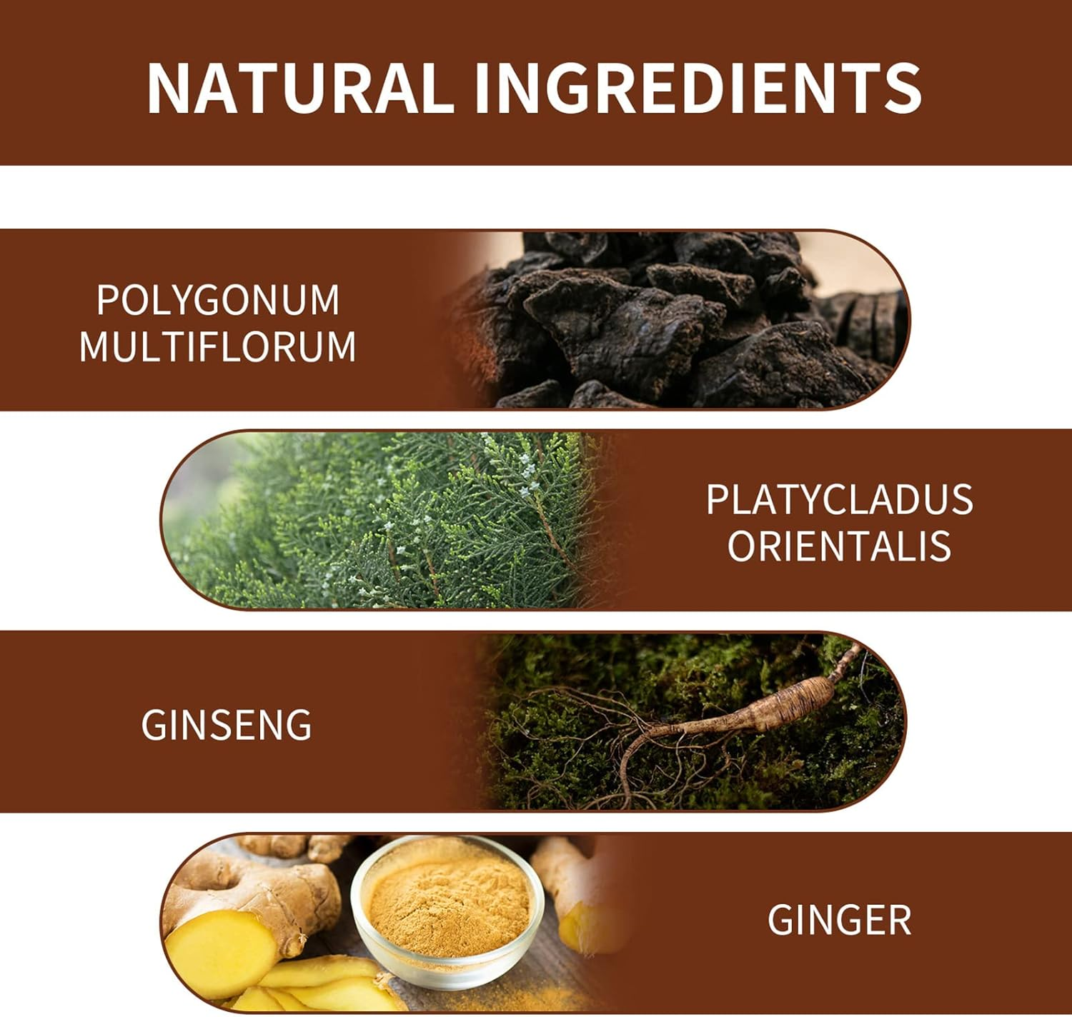 MEIZHAUNG Polygonum Multiflorum Shampoo Bar - Natural Darkening Grey Hair Recoloring, Damage Repair, Nourishing, Reduces Hair Loss, Scalding & Dyeing Repair image number 5