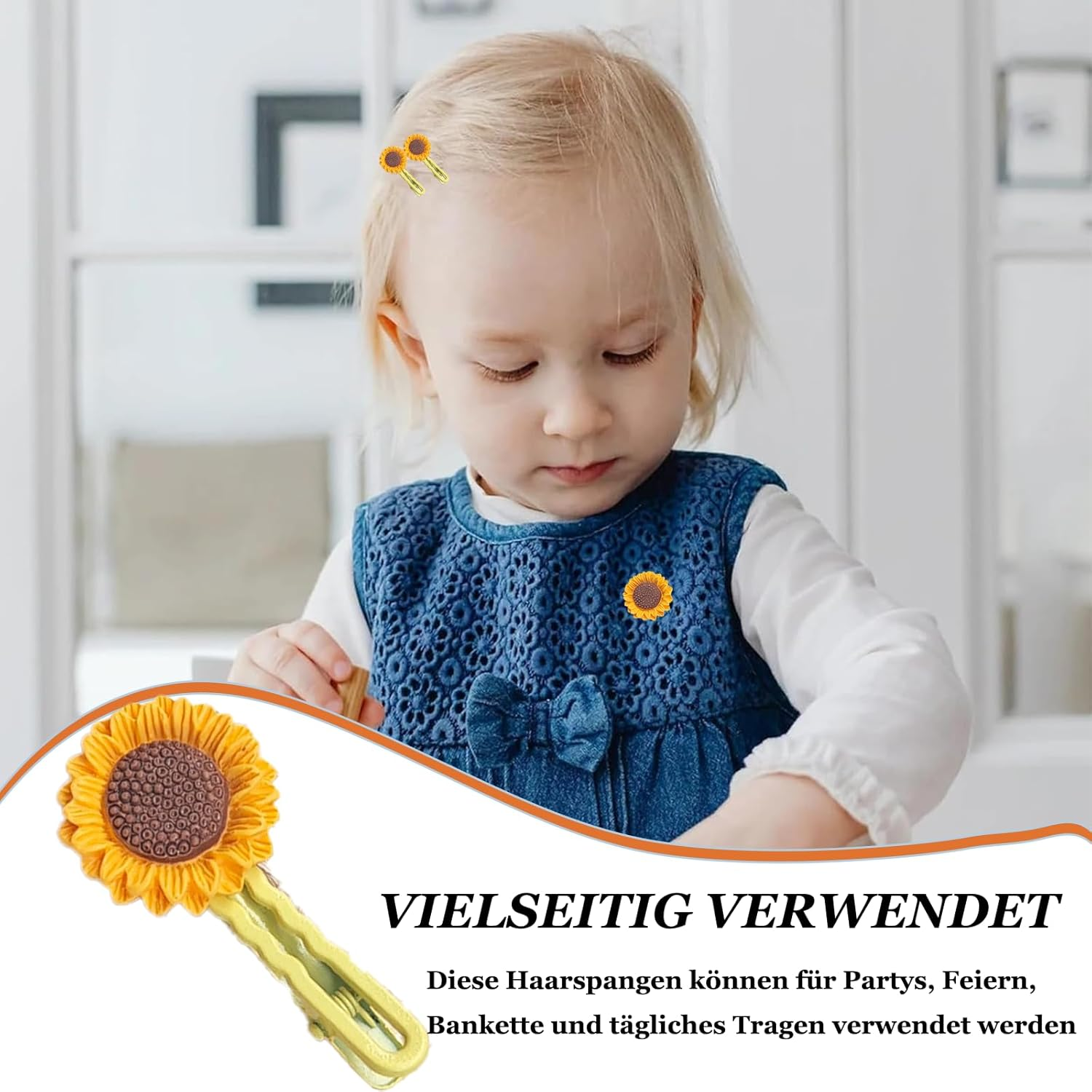 Pack of 10 Hair Clips, Metal Flower Hair Clips, Hair Clip with Sunflowers, Small Claw Clip Gold for Party Daily Wear (B-2)