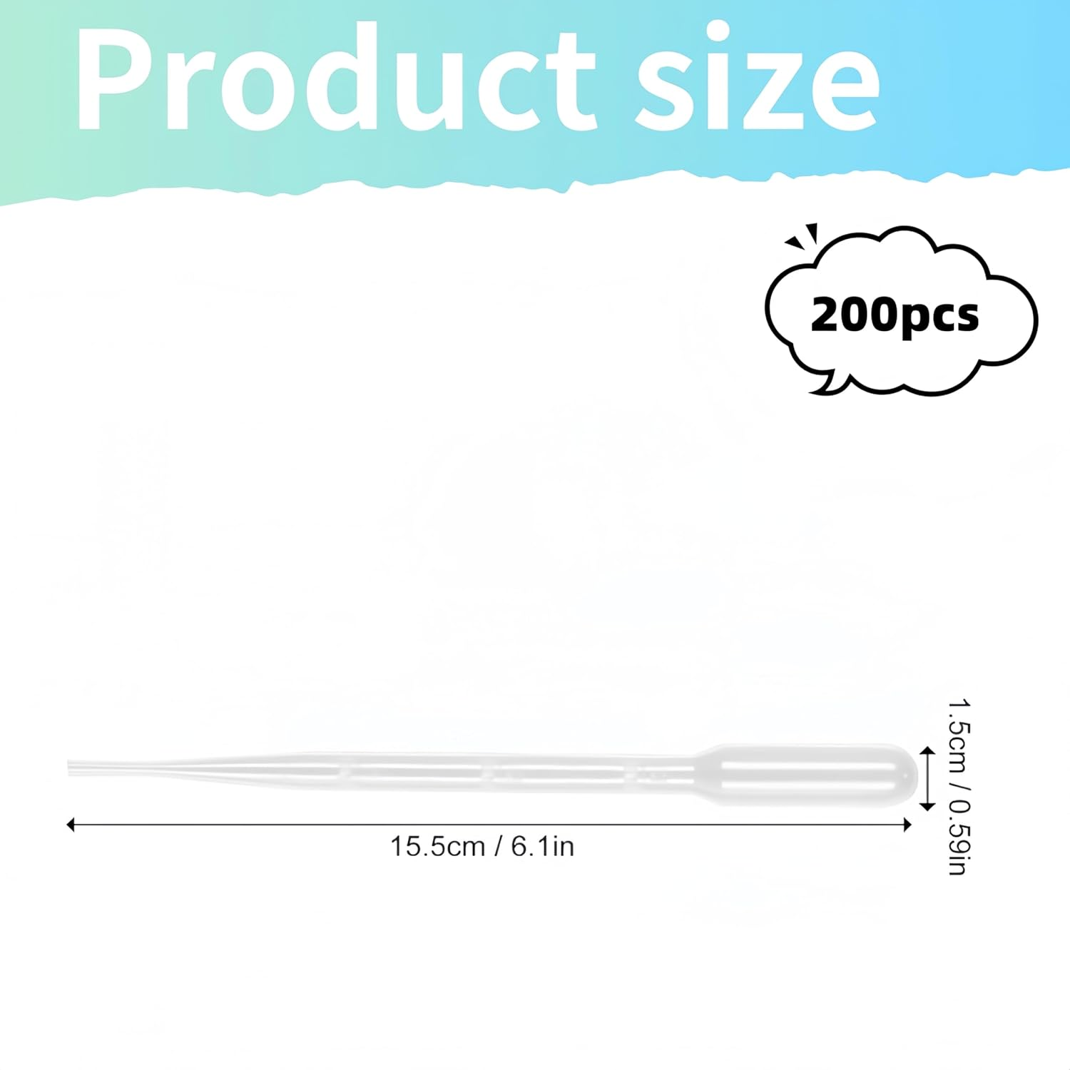 200PCS Graduated Transfer Pipettes, Transfer Pipettes，3Ml Calibrated Dropper Suitable for Essential Oils & Science Laboratory