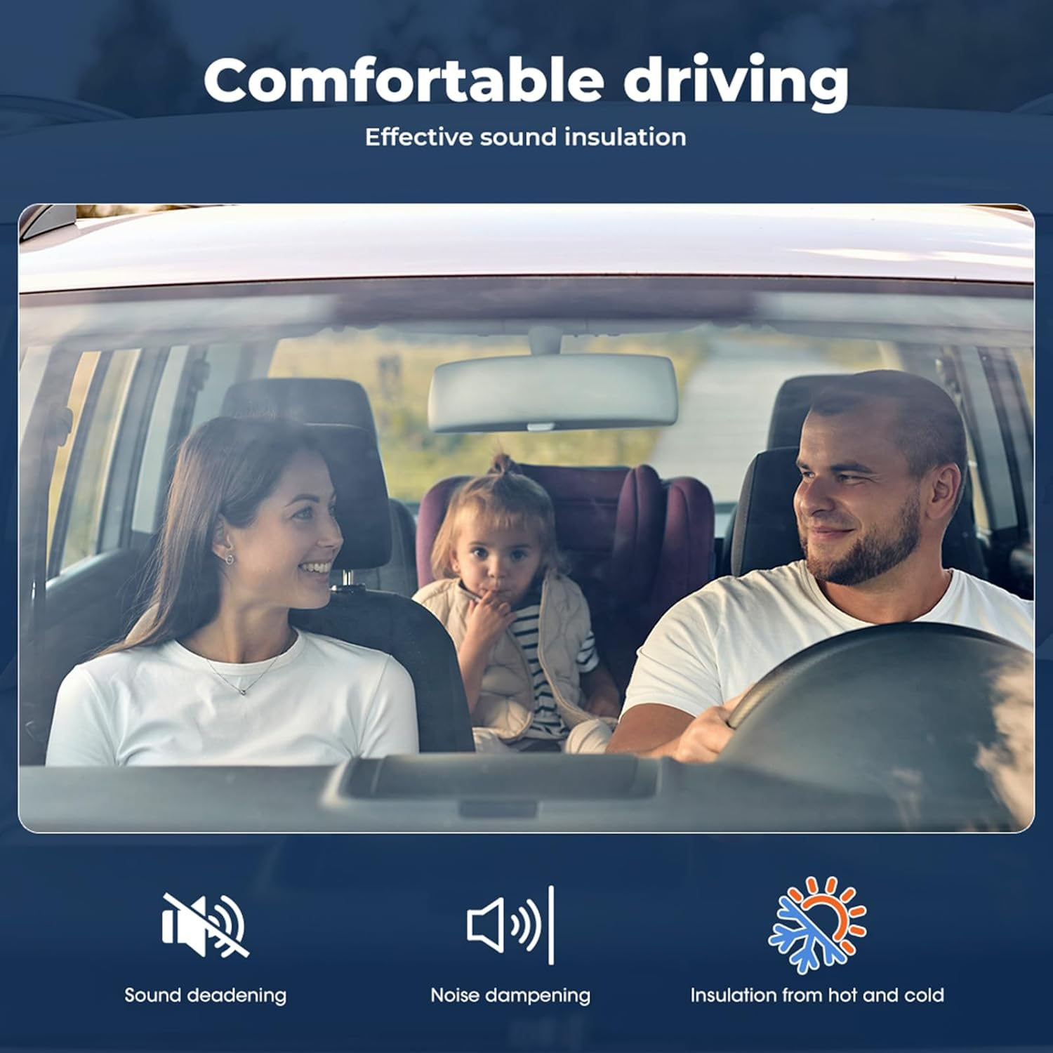 Manan Sound Deadener 10MM Car Noise Proofing Insuation Mat Auto Heat Shield Foam Waterproof & Fireproof Easy to Cut Self-Adhesive | 10Mm Thick, 5M X 1M/Roll image number 1