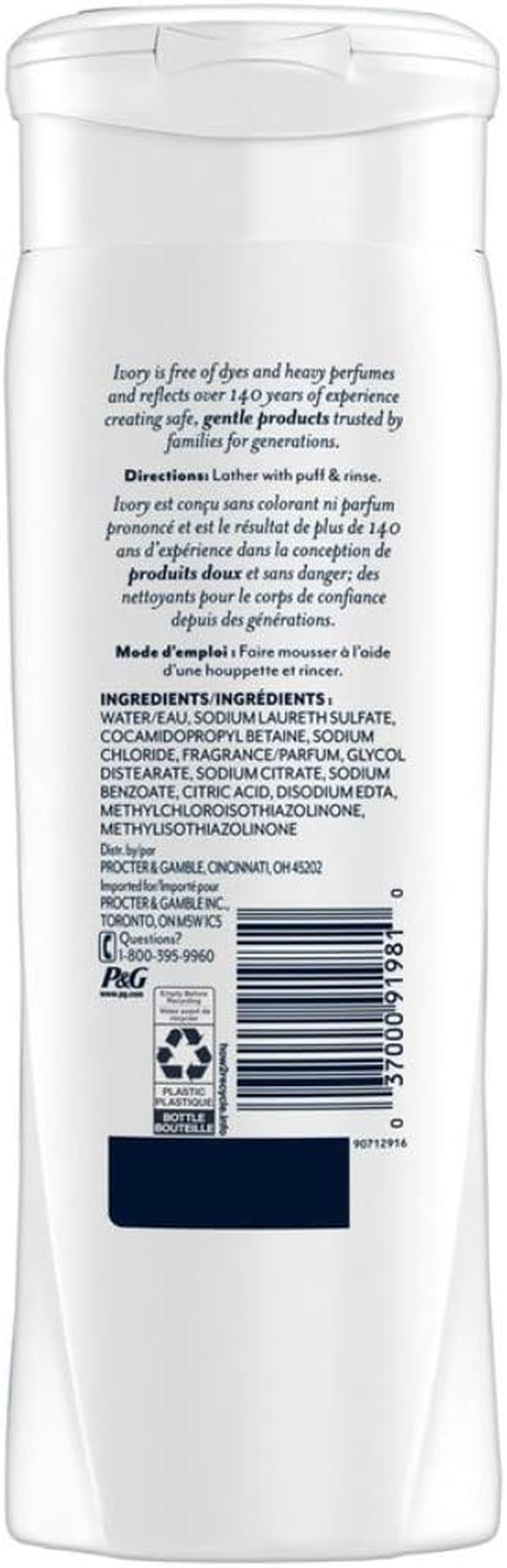 Ivory Original Scented Body Wash, 350Ml image number 1