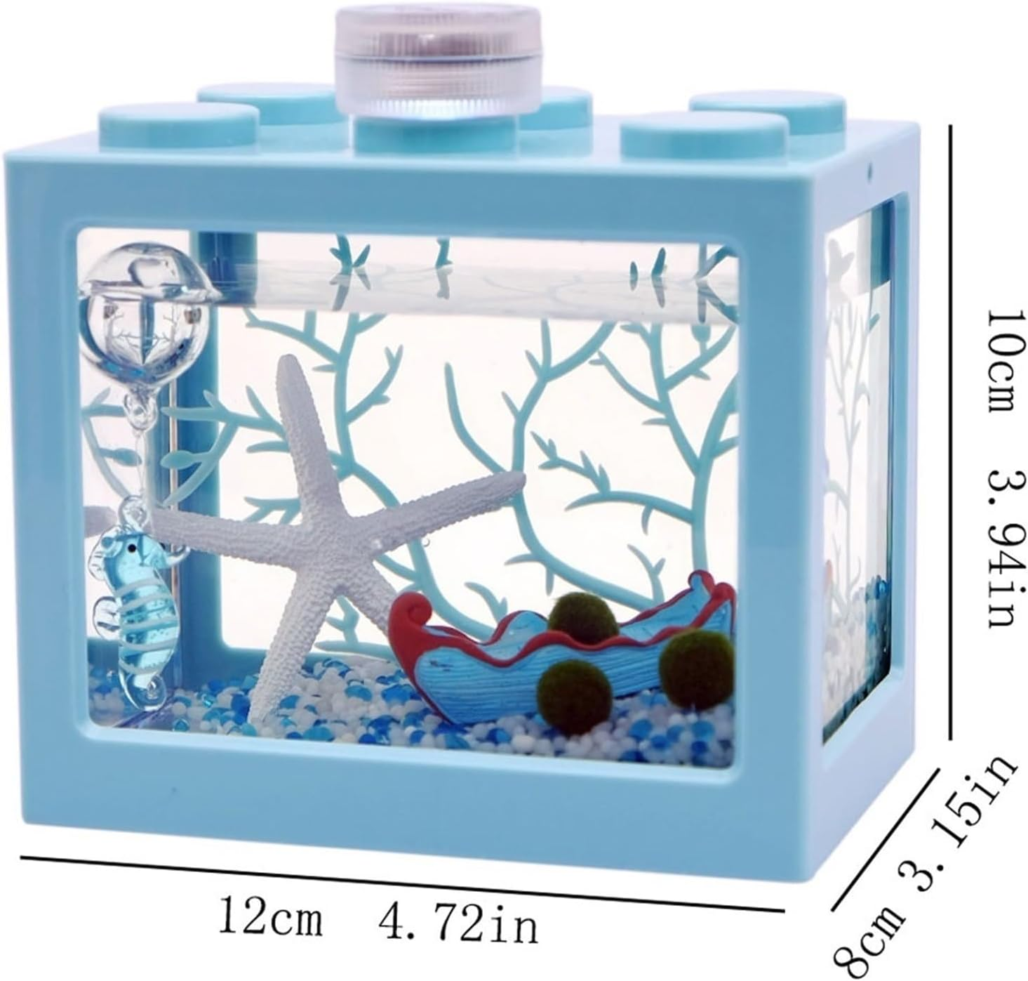 Aquariums Tank for Aquariums with Algae Ball Micro Landscape Fish Tank Acrylic Ecological Aquarium Tank Small Aquatic Plant Small Fish Tank Fish Bowl image number 6