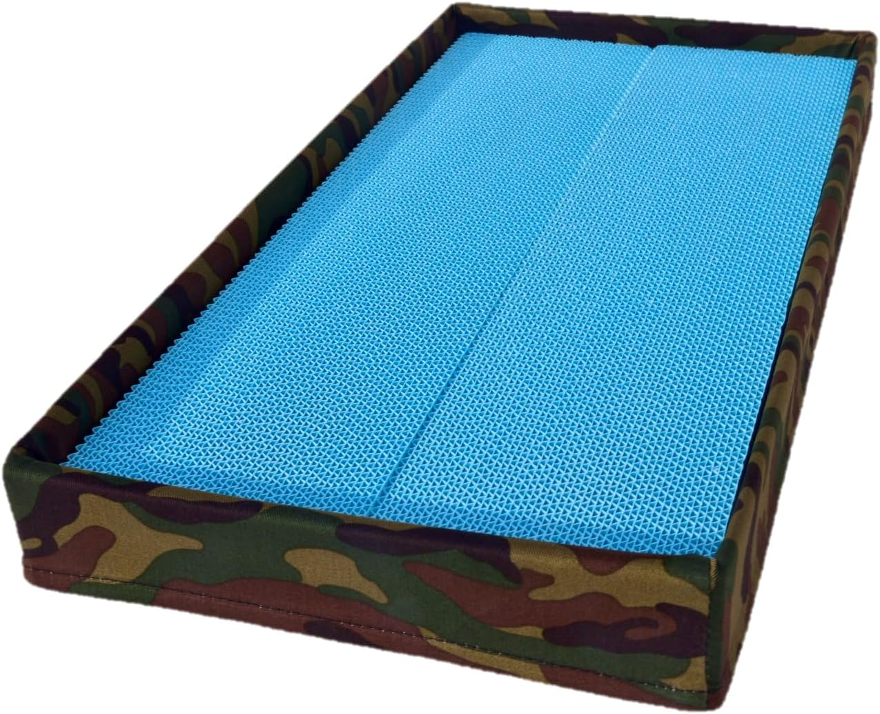 Tono Core Co., Ltd. Color Nail Sharpener [Togitai Nyan! Camouflage Blue] Wide Type with Frame Powder Cat Claw Sharpener Made in Japan Heavy Duty image number 1