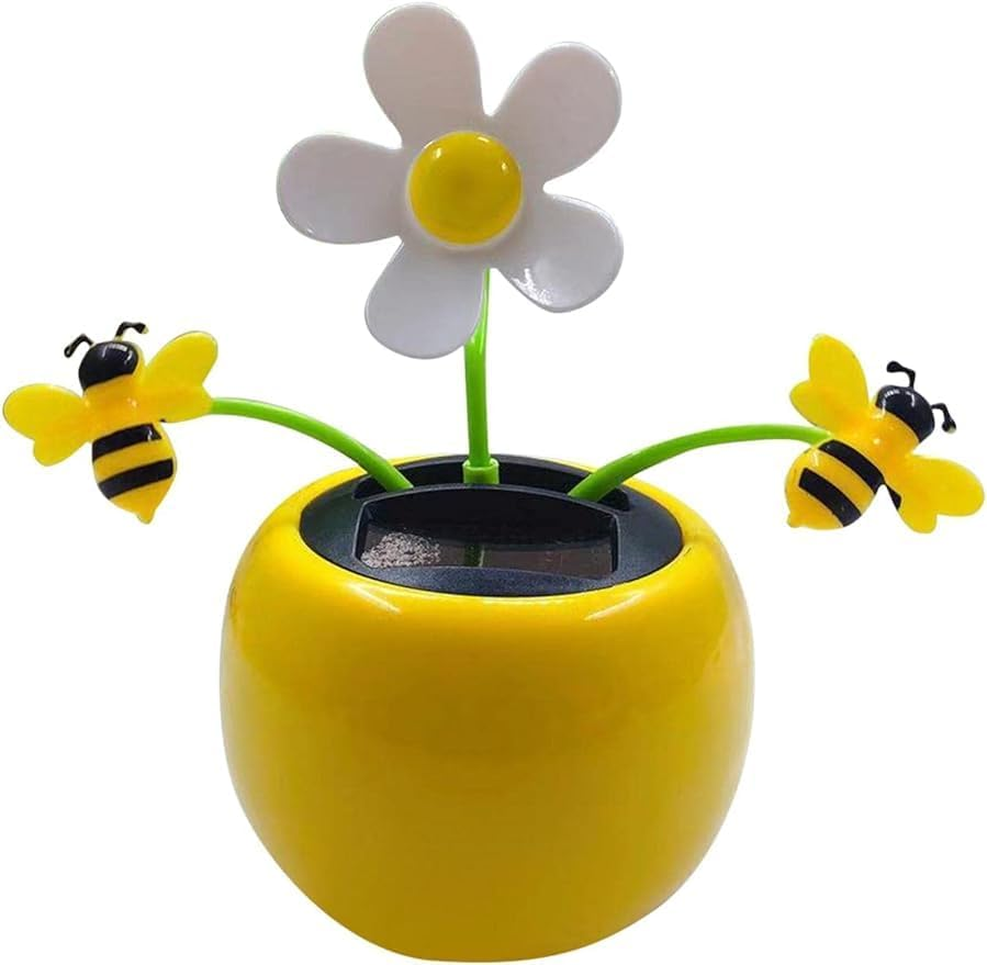 Solar Dancing Flower Pot,Creative Solar Power Desk Figures,Funny Solar Window Figures, Car Swinging Dancing Figures Car Dashboard Office Home Desk Decor image number 2
