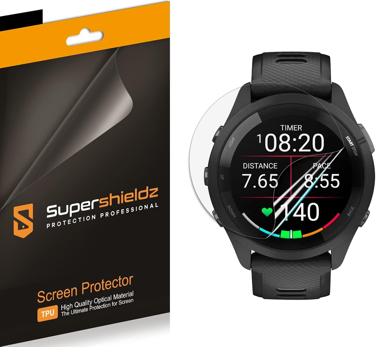 Supershieldz (3 Pack) Designed for Garmin Forerunner 265 Screen Protector, High Definition Clear Shield (TPU)