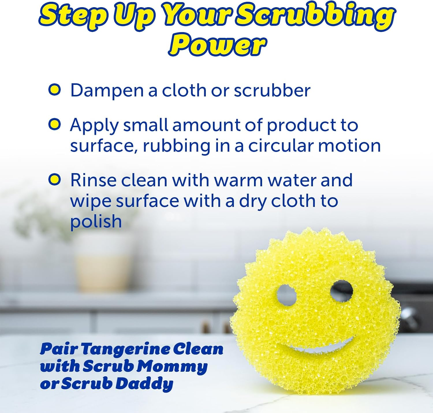 Scrub Daddy Tangerine Clean - Multi-Purpose Natural Cleaning Paste - Tough on Grime, Gentle on Surfaces - 99% Natural Ingredients, Light Orange Scent image number 1