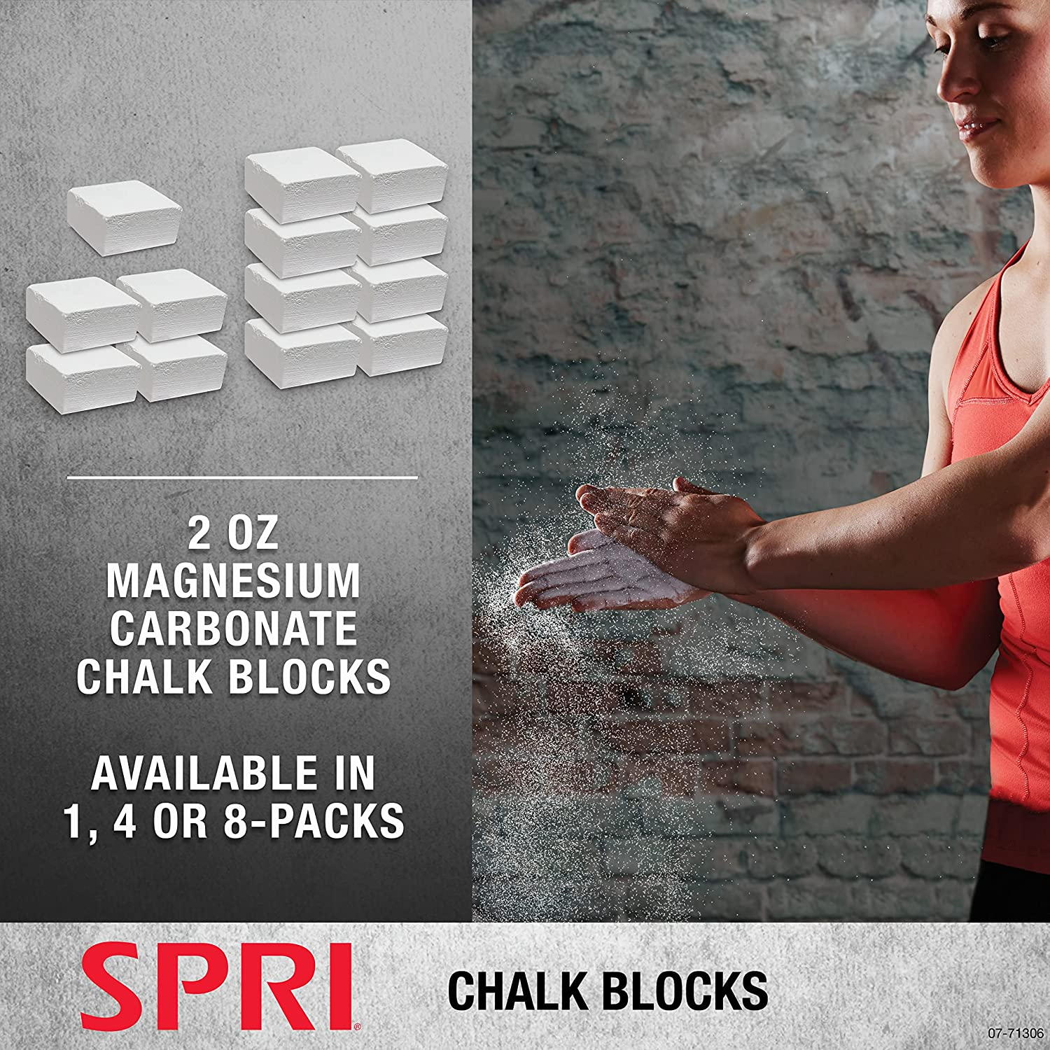 SPRI Chalk Block & Chalk Ball for Gymnastics, Rock Climbing, Bouldering, Rings, Weightlifting, Pool Billiards image number 1
