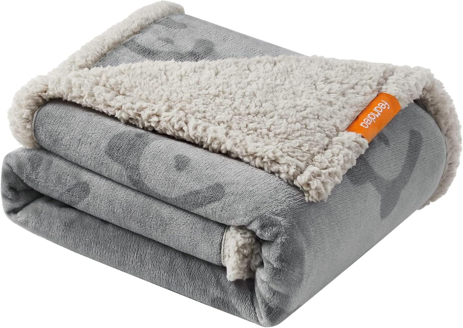 Feandrea Waterproof Dog Blanket, Sherpa Fleece Pet Throw Blanket for Small and Medium Dogs, Cats, 127 X 101 Cm, L, Reversible Dog Couch Cover Protector, Machine Washable, Gray PPB050G01 image number 4