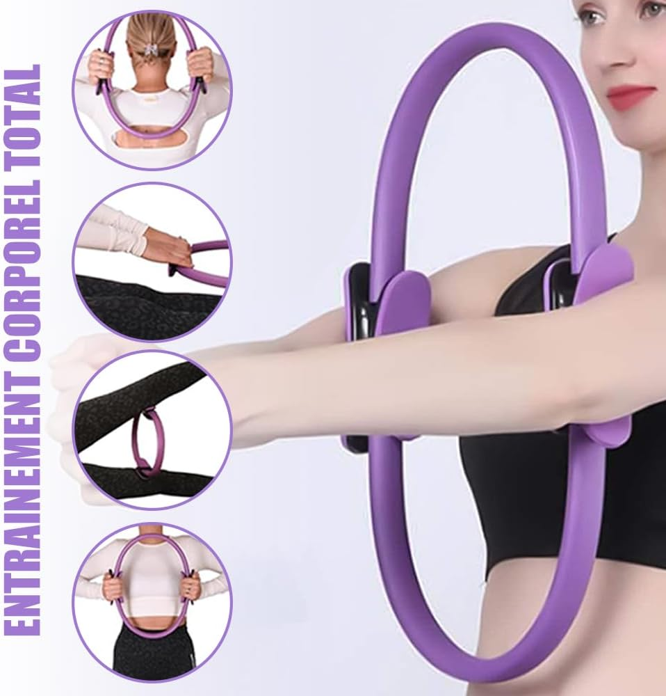Pilates Ring Circle Set of 5,Sports Equipment,Extension Aid Band,Strength Training,Yoga Ring,Fitness Kit,Inner Thigh Exercise,For Home Workouts image number 5