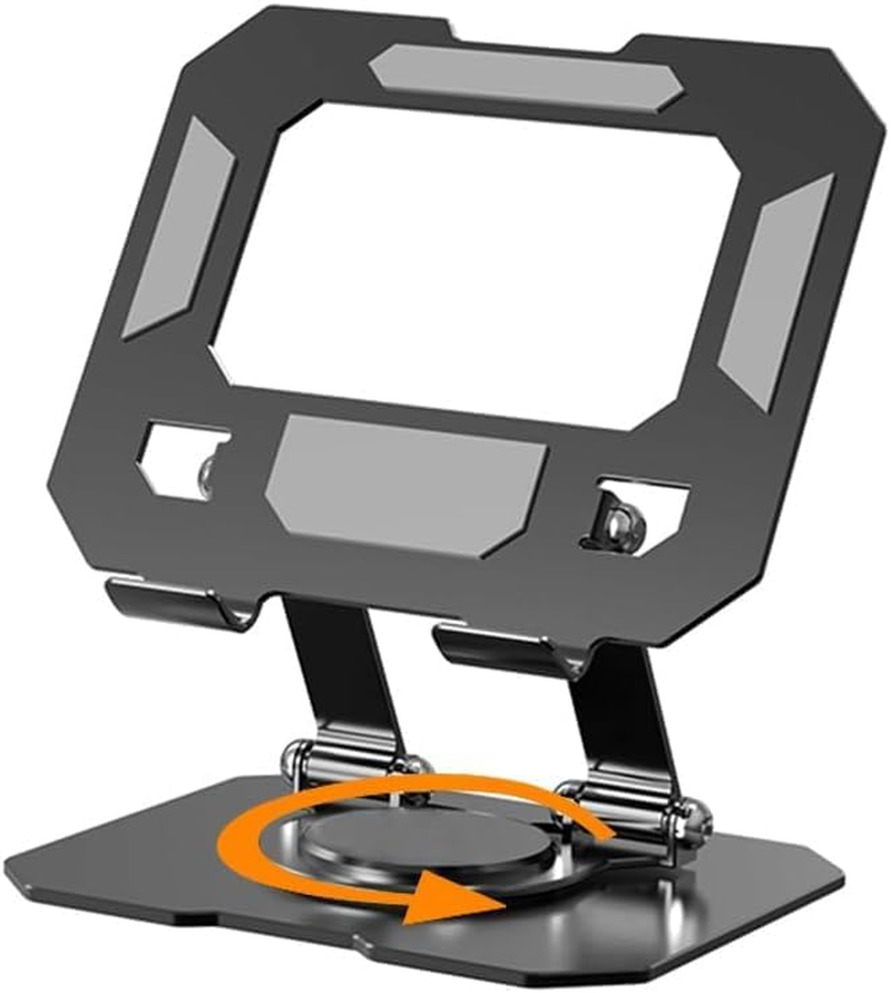 Adjustable Laptop Stand for Desk with 360 Base, Ergonomic Laptop Riser, Mount, Holder Notebook Computer Stand for Macbook Air Pro, HP, Dell, XPS, HP 16" Laptops (Black, Big Size)