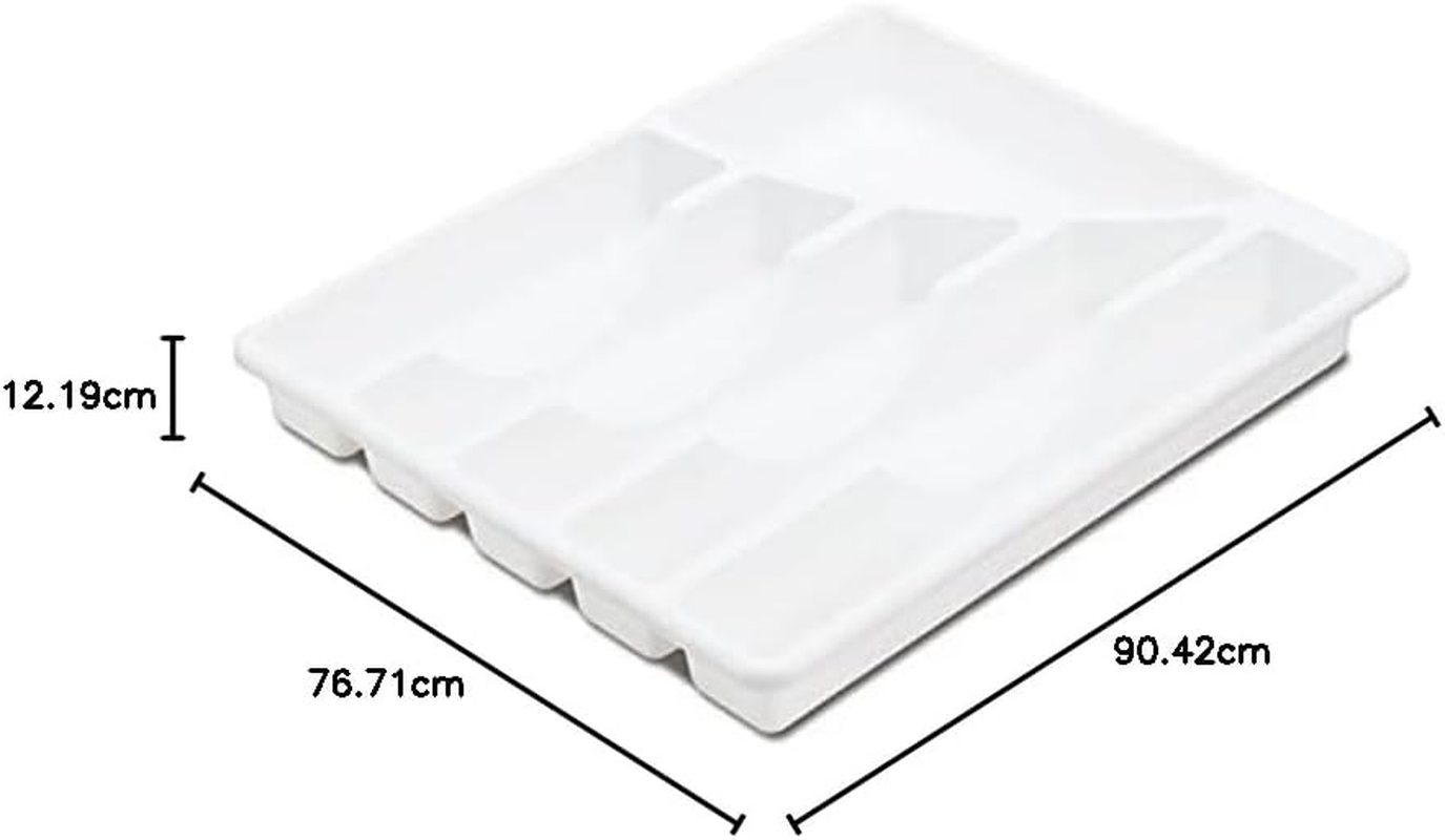 Sterilite Cutlery Tray - White 35.5 X 30 X 5Cm