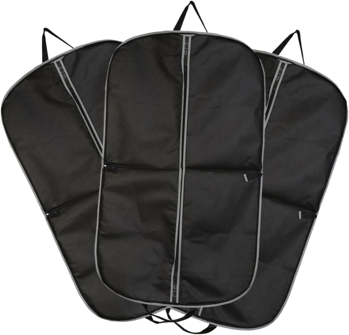ABOOFAN 3Pcs Travel Suit Garment Bag Storage Covers Black Non-Woven Handles and Zippered Pouch image number 2