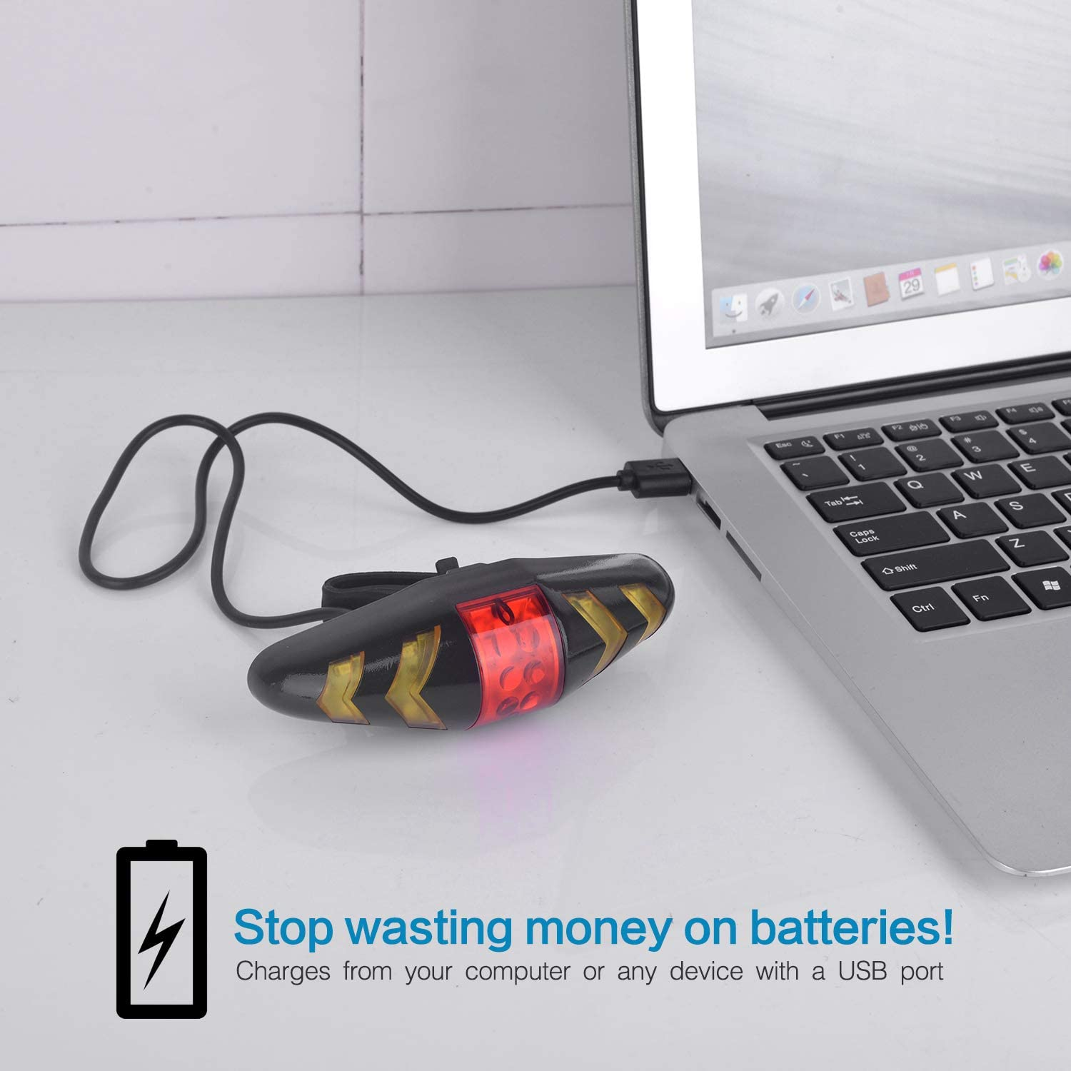 OTYTY Smart Bicycle Tail Light with Wireless Turn Signals - USB Rechargeable, 100LM LED, IPX2 Waterproof, Remote Control, 180&deg; Visibility for Night Riding Adults Kids Men Women Road Mountain Bike image number 2