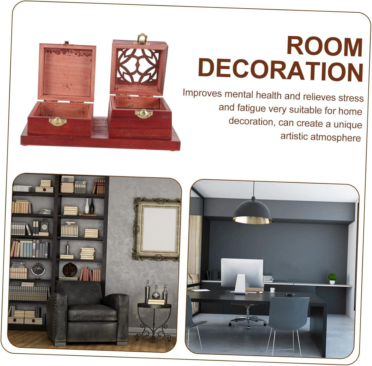 Wooden Incense Holder Japanese Style Desktop Aroma Diffuser Incense Burner Ash Tray image number 3