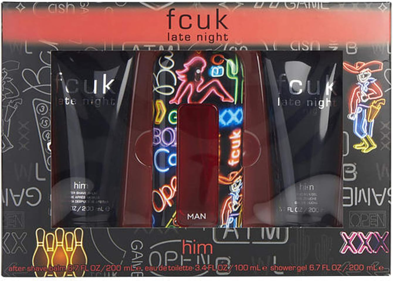 Late Night 3 Piece by Fcuk for Men Eau De Toilette 100Ml