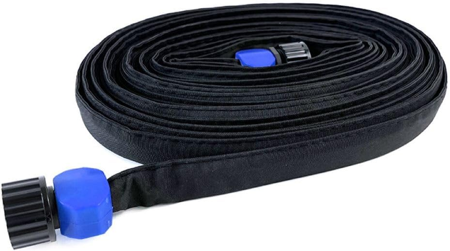 Flat Soaker Hose 25/50/75 Ft - Heavy Duty Double Layer Design - Saves 70% Water - Consistent Drip Throughout Hose - Leakproof Guarantee - Garden/Vegetable Safe (25 FT)
