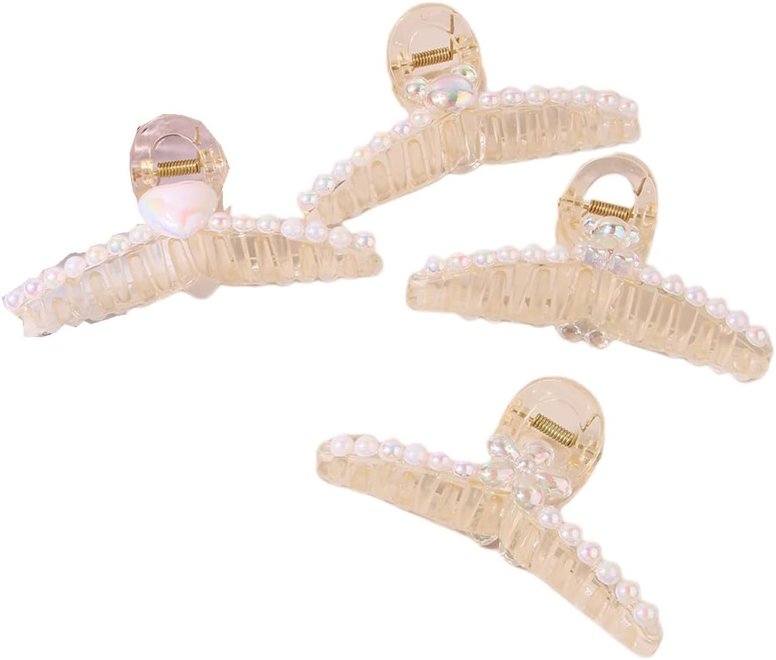 Traziewell Hair Clips Large Pack of 4 Hair Clips Claw Clips Women for Thick Hair Non-Slip Hair Clip Ponytail Holder Vintage Hair Accessories Women Girls 1220 image number 2
