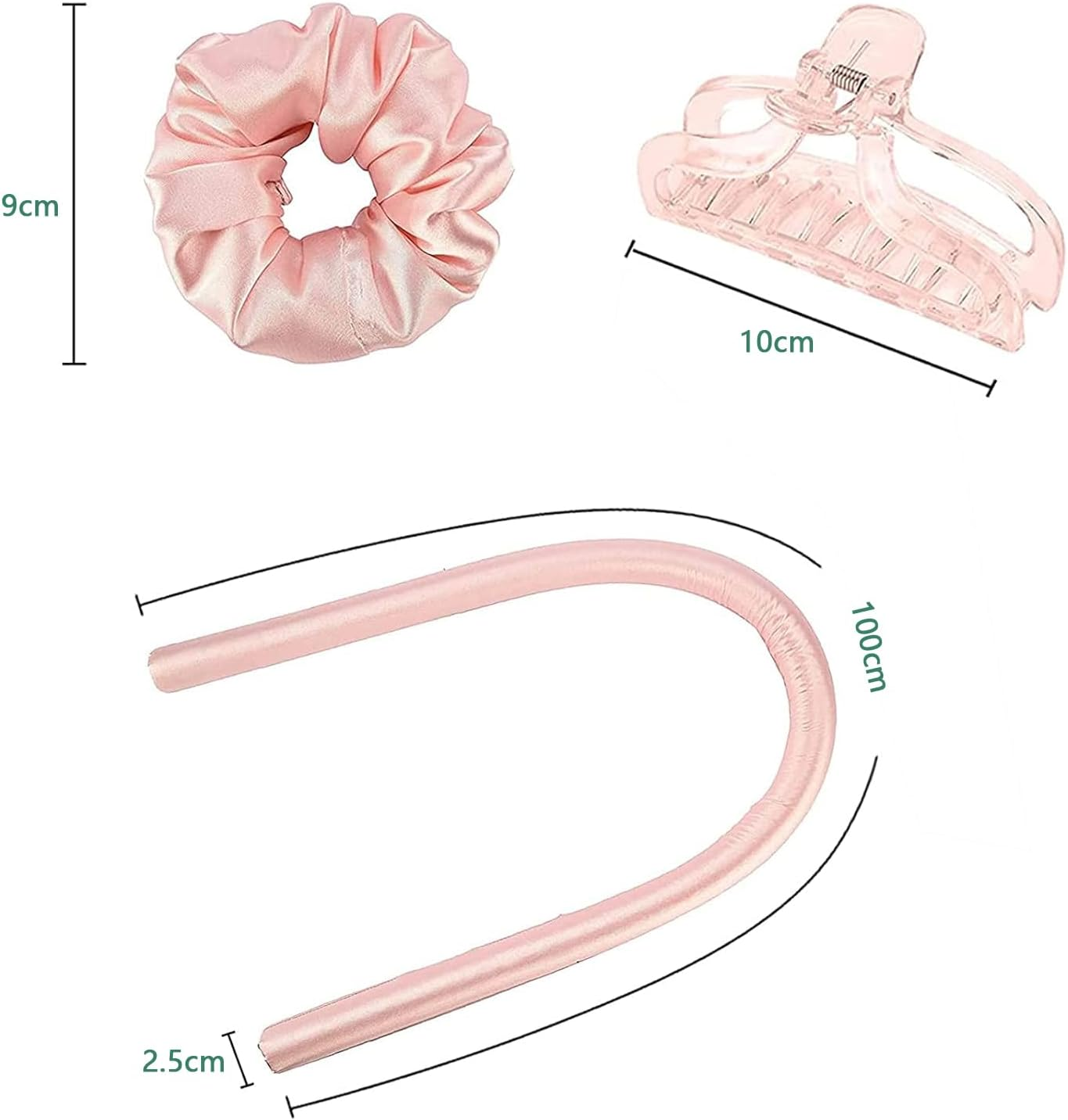 CUEMOON Curls without Heat, Heatless Curls Band Curlers Overnight, Silk Bands Hair, Curls Make Overnight Long Hair Ribbo image number 5