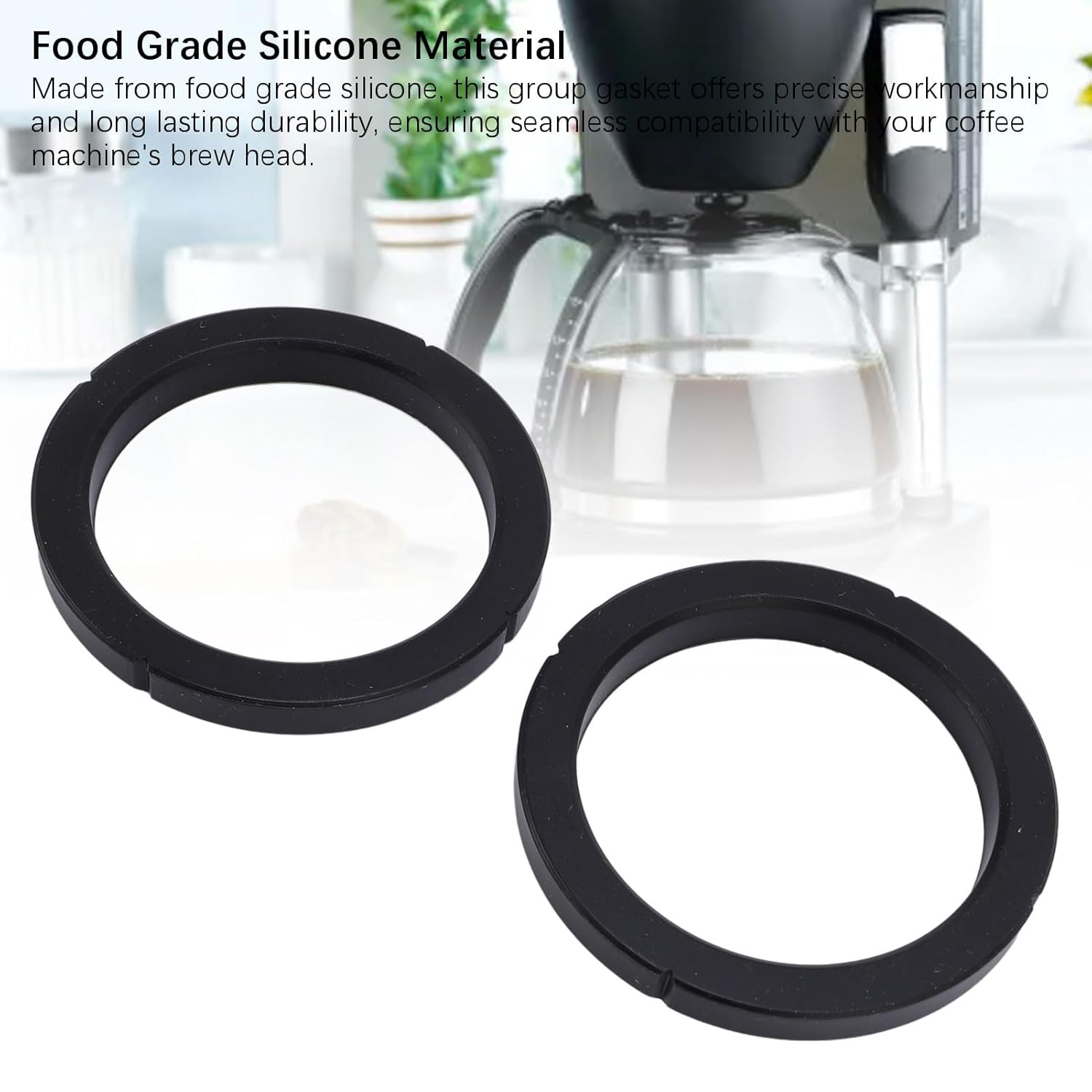 2PCS Group Head Gasket, Silicone Sealing Brew Head Group Gasket for Rancilio Silvia Coffee Machine Accessories, Rancilio Seal image number 4