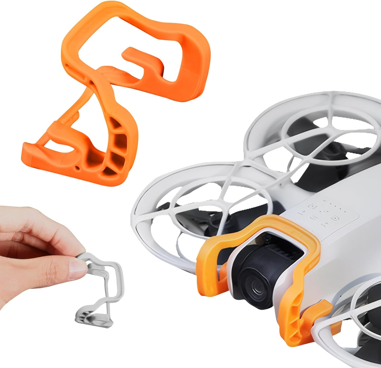 Gimbal Bumper Guard for DJI Neo Drone, Gimbal Anti-Collision Protector, Anti-Collision Protection, Protective Strip, Insurance, Bumper, Gimbal Lens, Scratch Protection Accessories for DJI Neo (Orange)