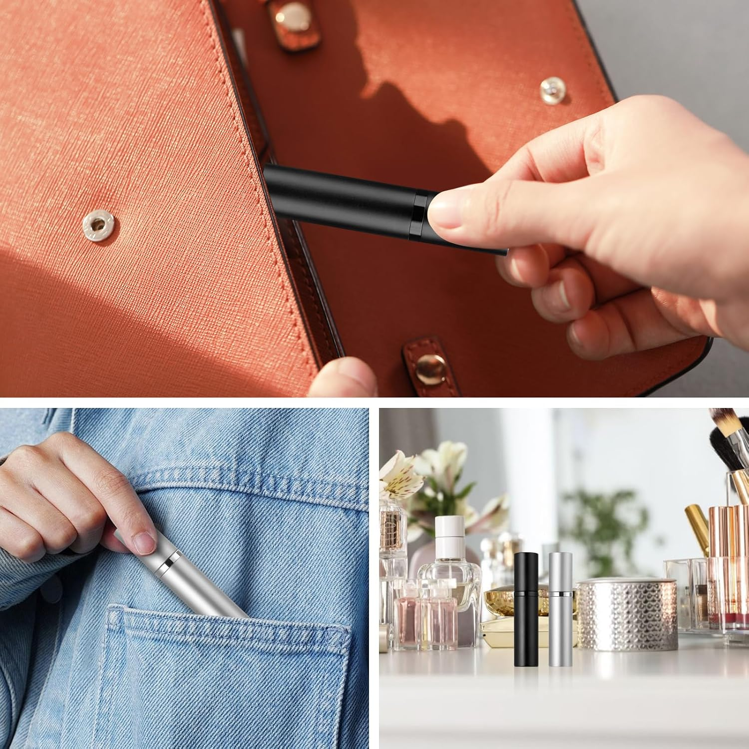 Leikedun Perfume Atomizer Refillable 5Ml Perfume Bottle Portable Perfume Bottle Bag Perfume Atomizer Empty Travel Perfume Atomizer for Travel Pack of 2