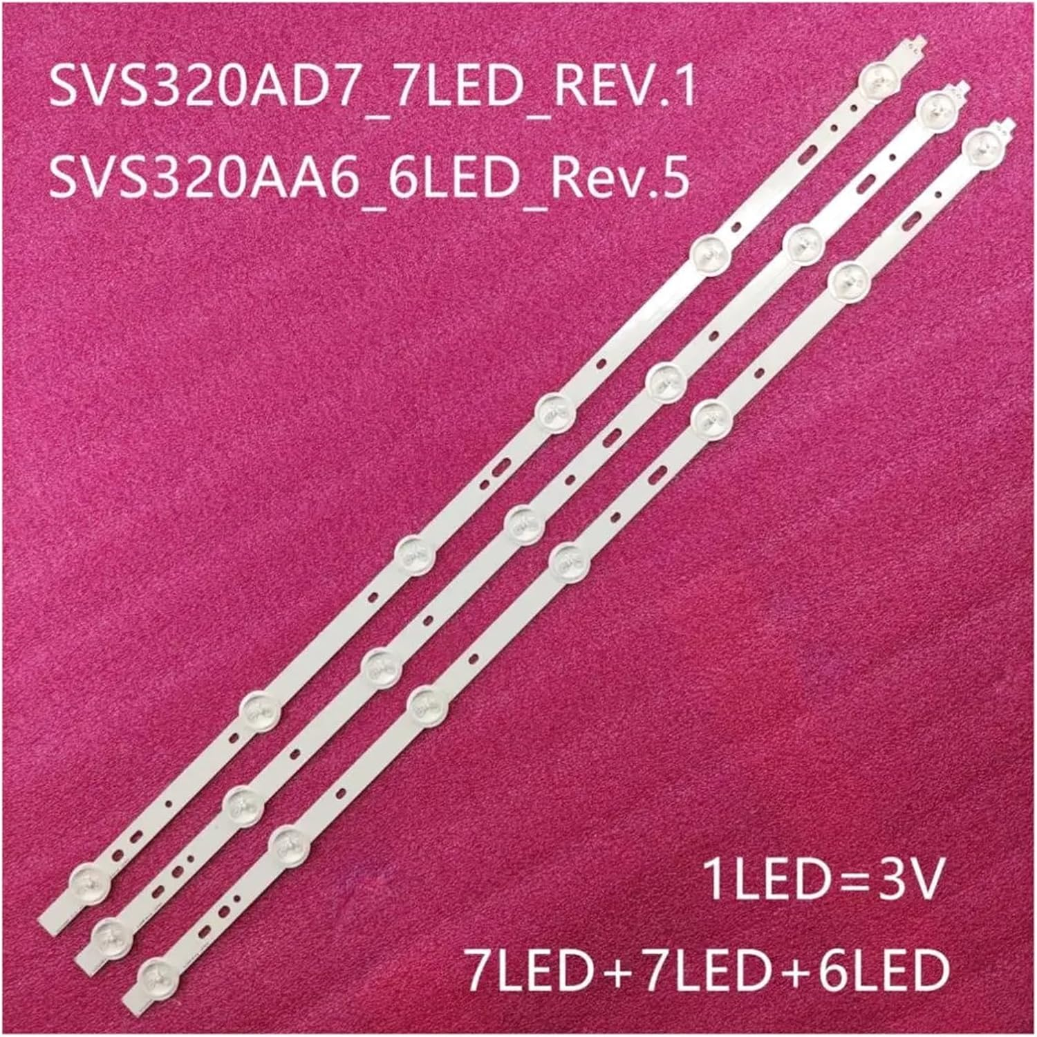 LED Array Bars for P.-H Ilips 32PFL3107H/12 32PFL3107H/60 32" LED Backlight Strips Matrix Kit SVS320AA6 SVS320AD7 Lamps Lens Banss (Color : 15Pcs 5TV)