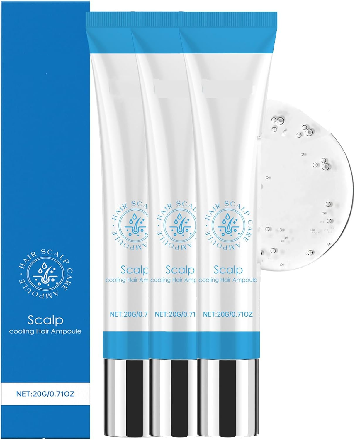 3PCS Scalp Hair Growth Serum with Ball Bearing Applicator | Deep Clean, Non-Greasy Formula for Men & Women