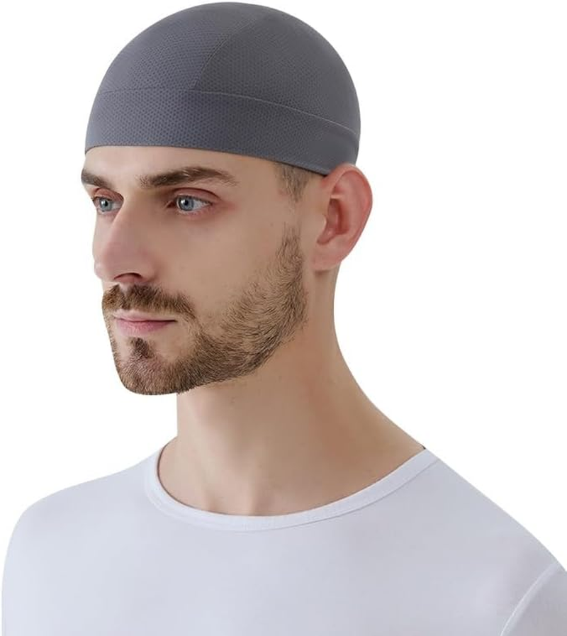 Cap for Men Women Windproof and Sunscreen Sports Hat Cycling Bike Head Wrap Hard Hat Durags- Fits under Helmets