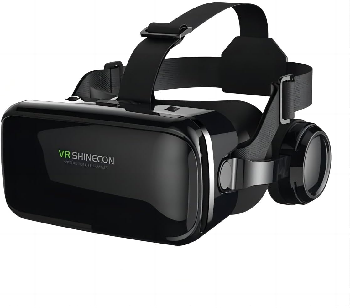 BDI VR SHINECON Virtual Reality VR Headset with Remote Control, 3D Glasses Headset Helmets VR Goggles for TV, Movies & Video Games Compatible Android &Support 4.7-6.53 Inch image number 2