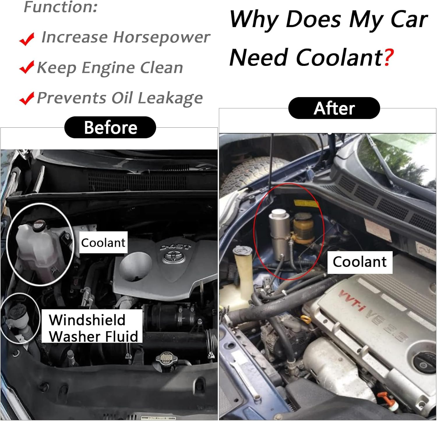 Coolant Overflow Tank，800Ml Radiator Overflow Bottle Overflow Oil Catch Tank Car Radiator Coolant Overflow Reservoir image number 1