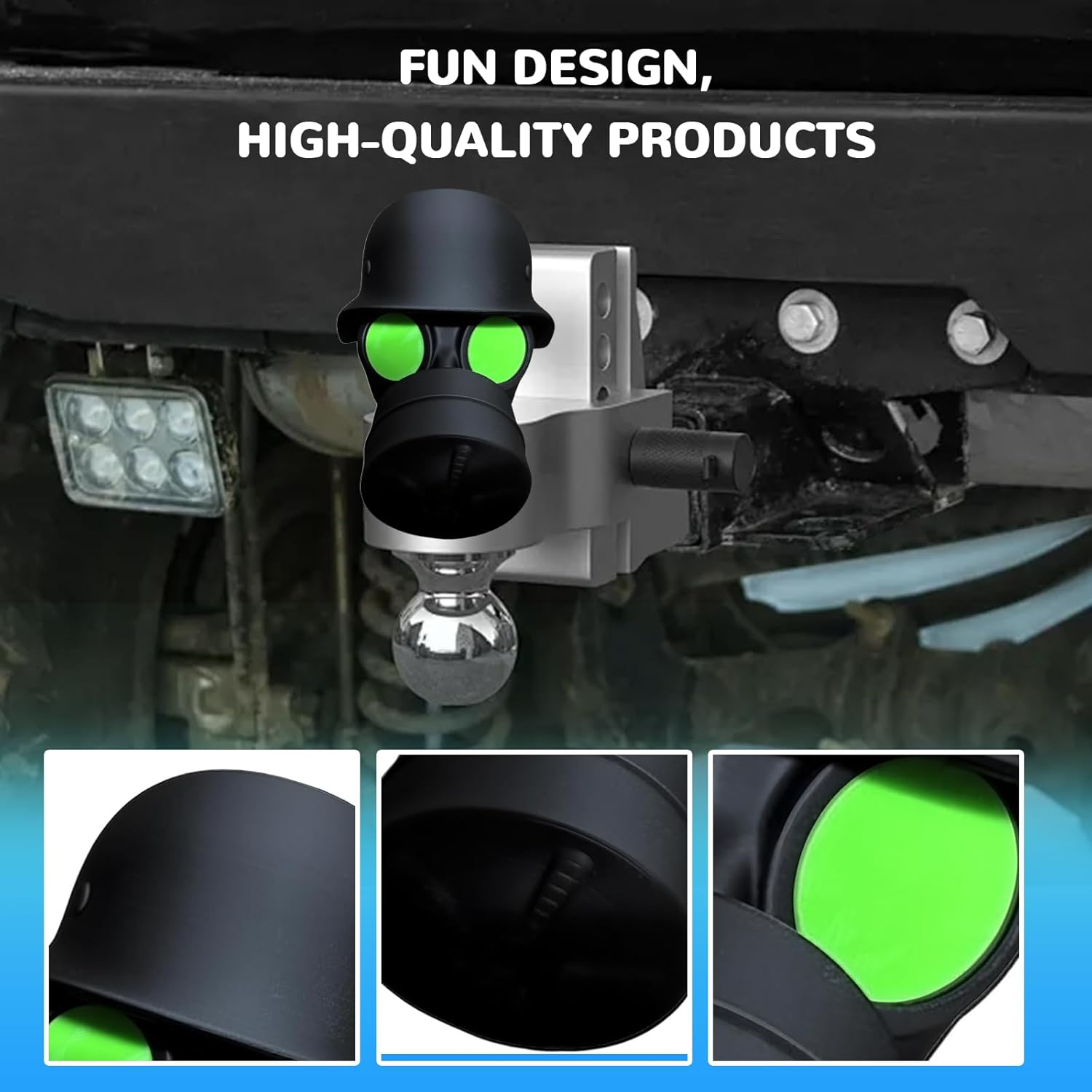 Tow Bar Cover Universal Fit for Most Vehicles Including Cars Trucks Rvs and Trailers Durable PETG Material Dust Proof Protective Cap with Easy Installation and Eye Catching Design image number 5