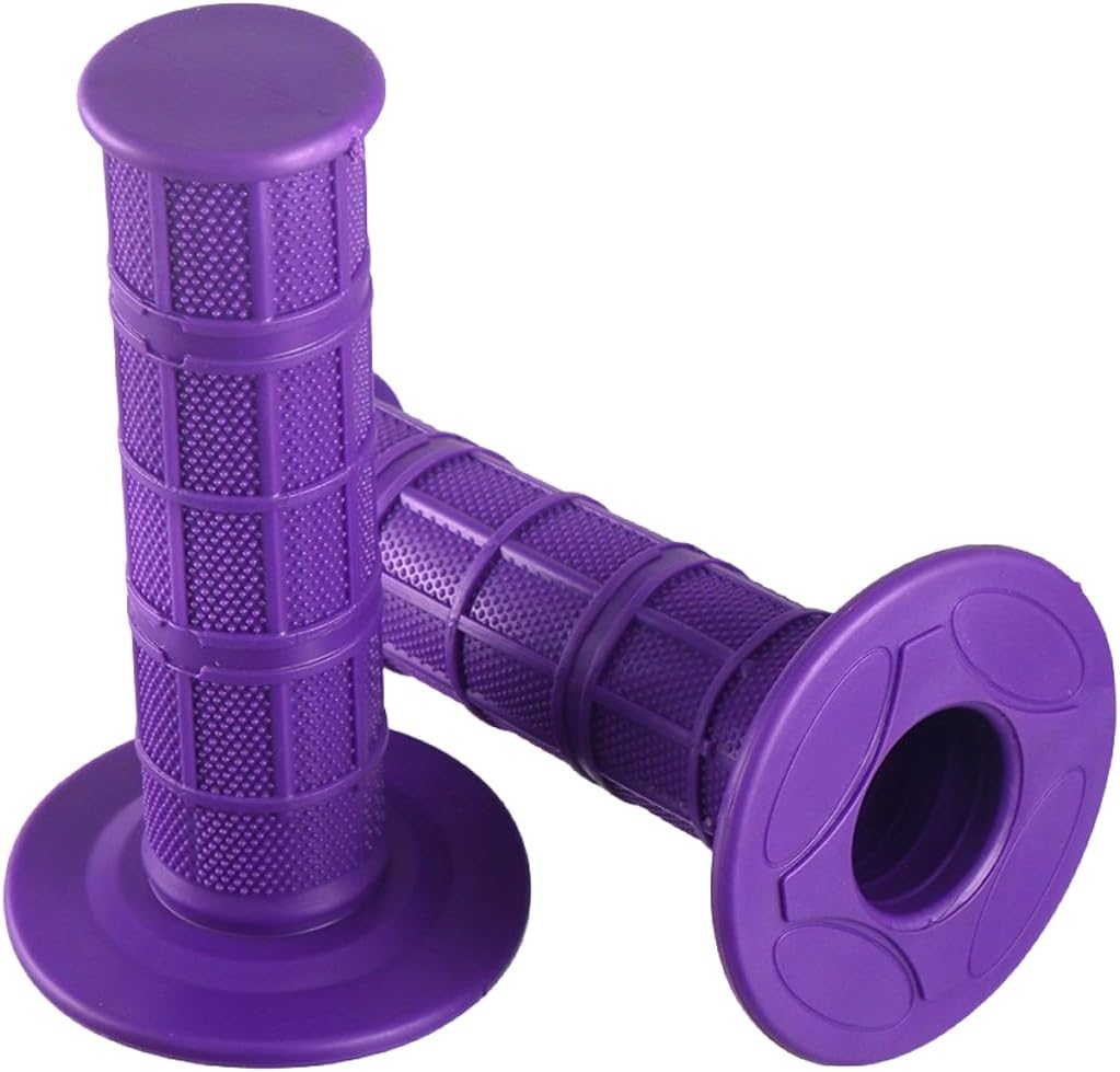 7/8 Practical Motorcycle Hand Grips Dirt Bike Motocross Gel Handlebar 2Pc- Red - Light Blue image number 2