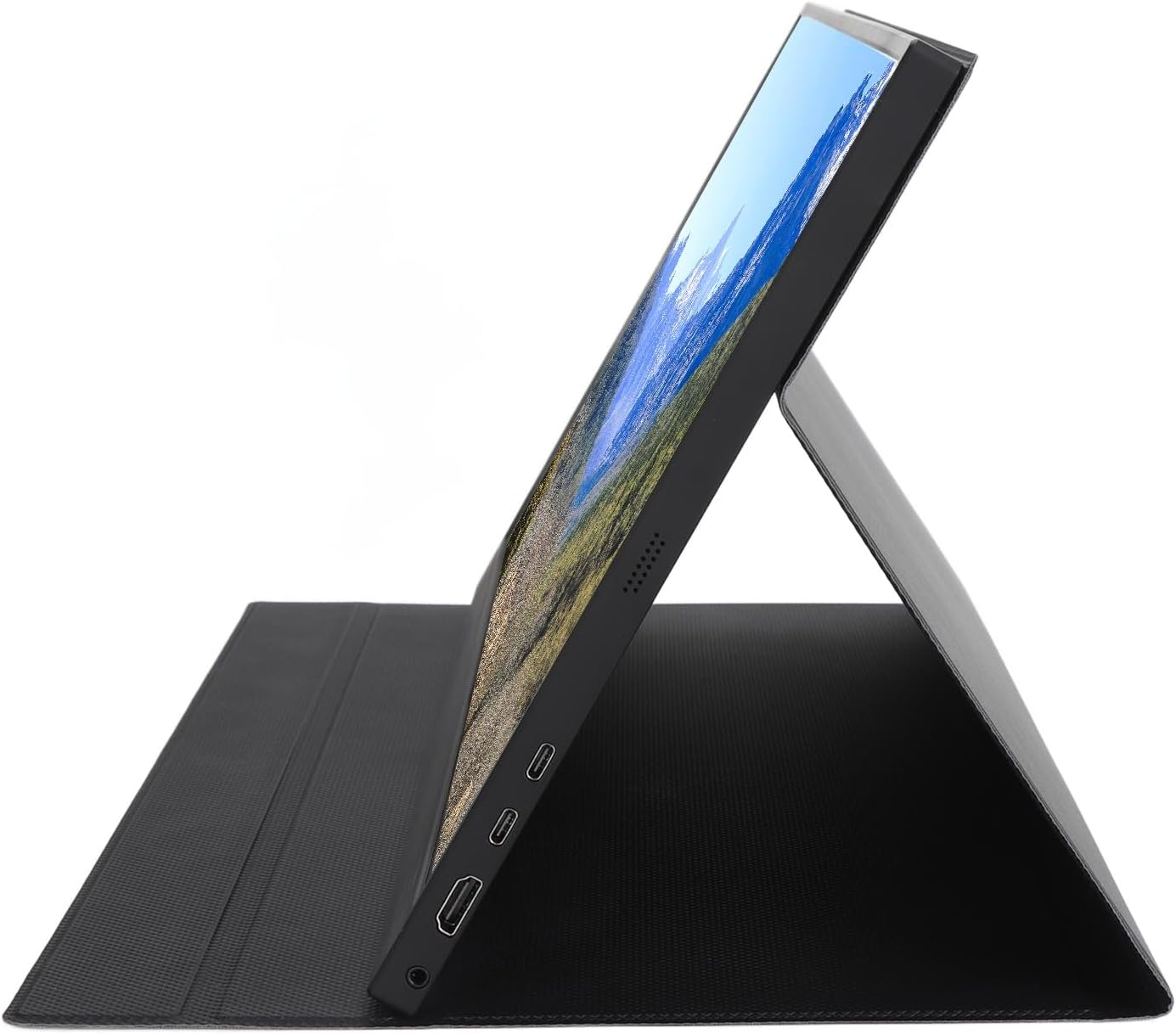 4K Portable Monitor, 17.3 Inch 3840X2160 IPS Laptop Display, with Adjustable Stand and Expandable Hole, 2 USB Type C Port, for Switch, OS X image number 4