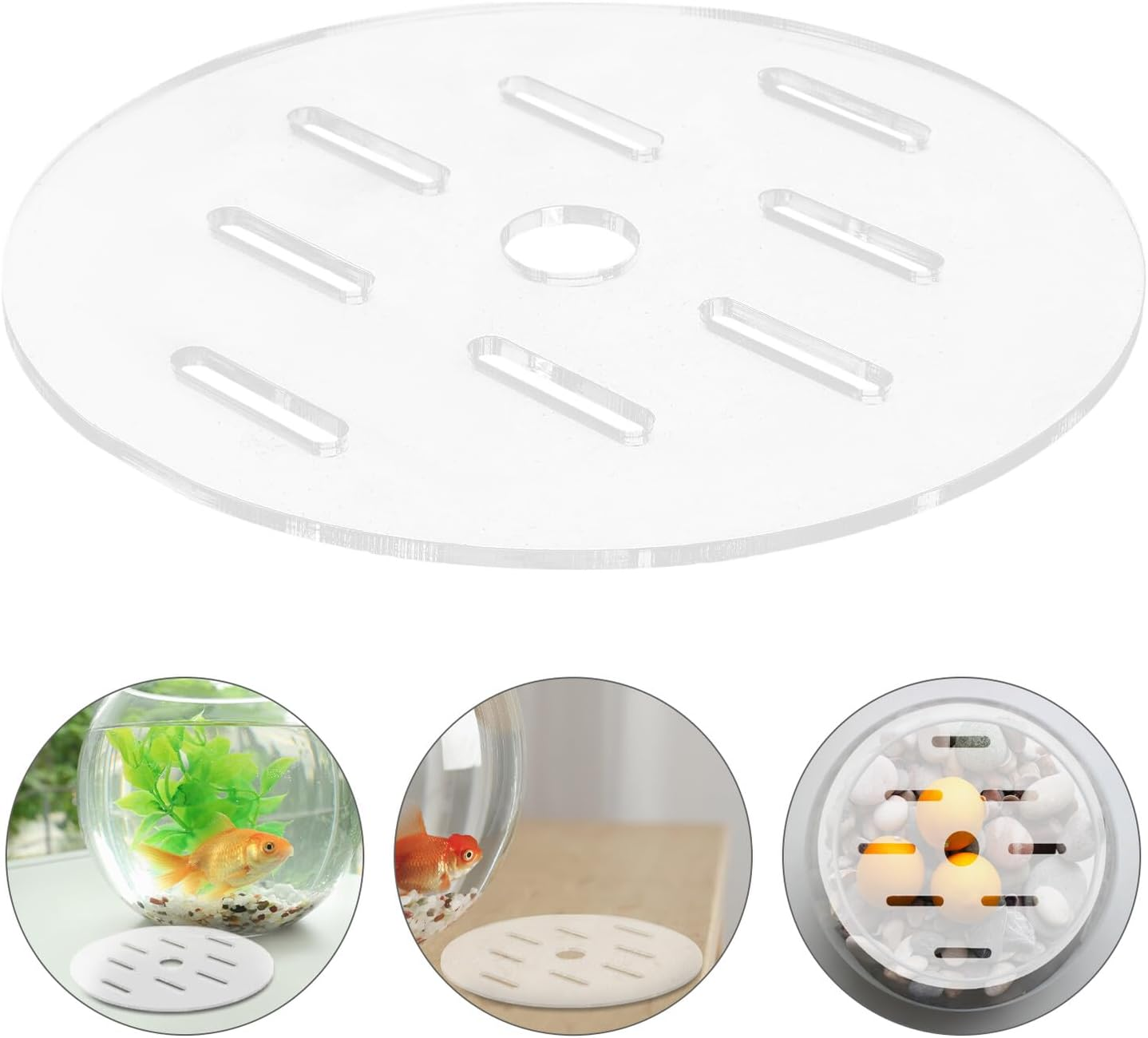 ARTIBETTER round Acrylic Aquarium Lid Transparent Anti-Escaping Fish Tank Cover with Easy Feeding Access Protective Top for Table Fish Tanks and Energetic Aquatic Pets image number 6