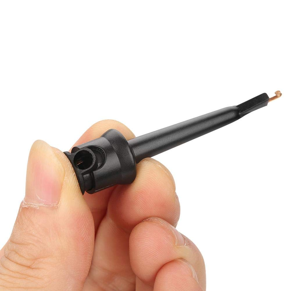 Hook Clip, 10Pcs P5002 Hook Lead Multimeter Test Hook Lead Lead Grabbers for Digital Multimeter SMT/SMD IC D20 Cable Welding(Black&Red)